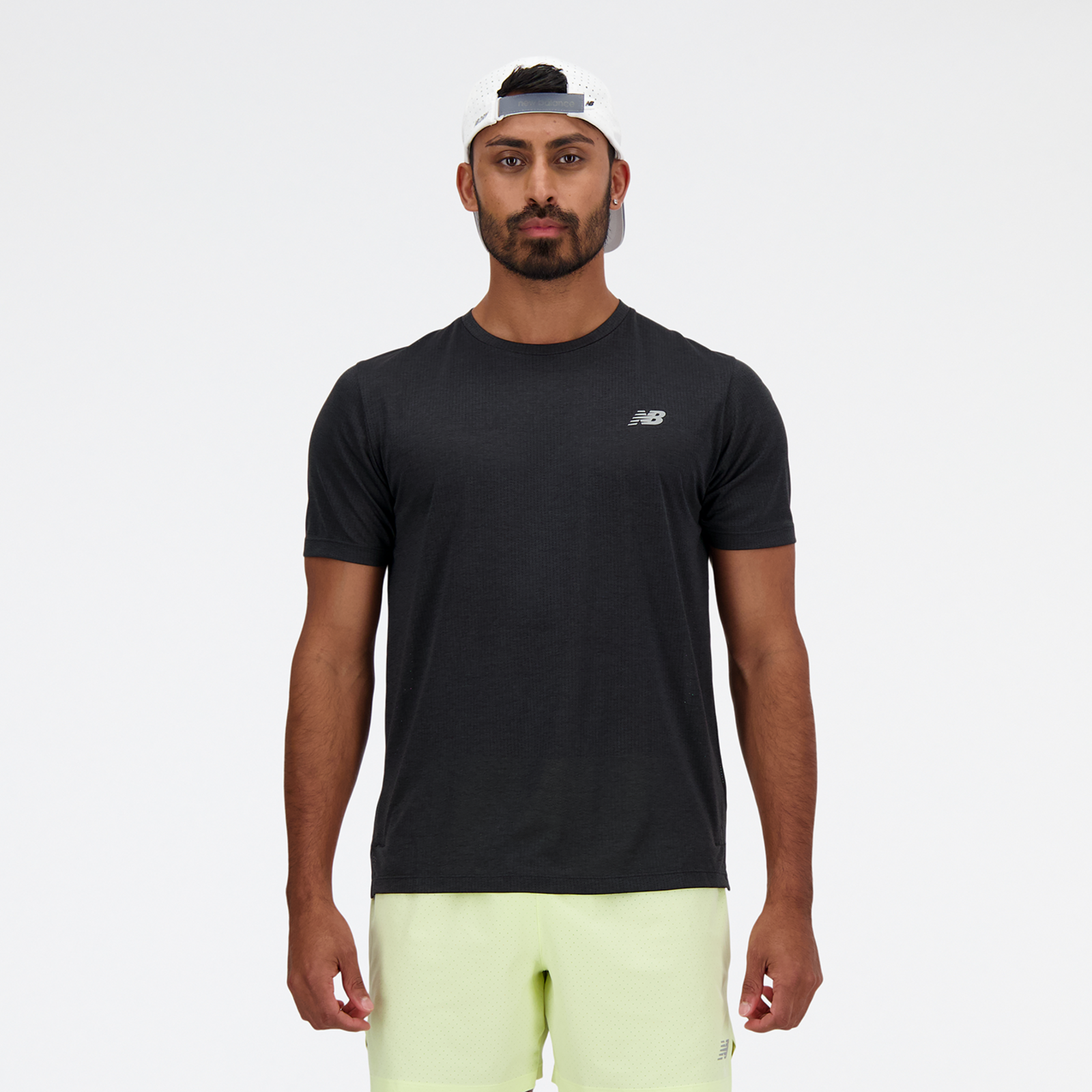 New Balance NB Athletics Run T-Shirt Regular Fit Herren, black, Grösse: XXL