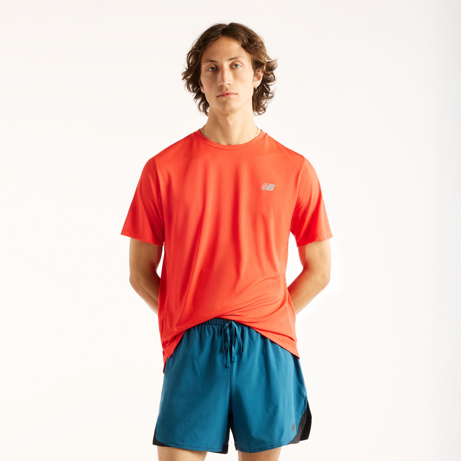 New Balance NB Athletics Run T-Shirt Regular Fit Herren, rot, Grösse: S