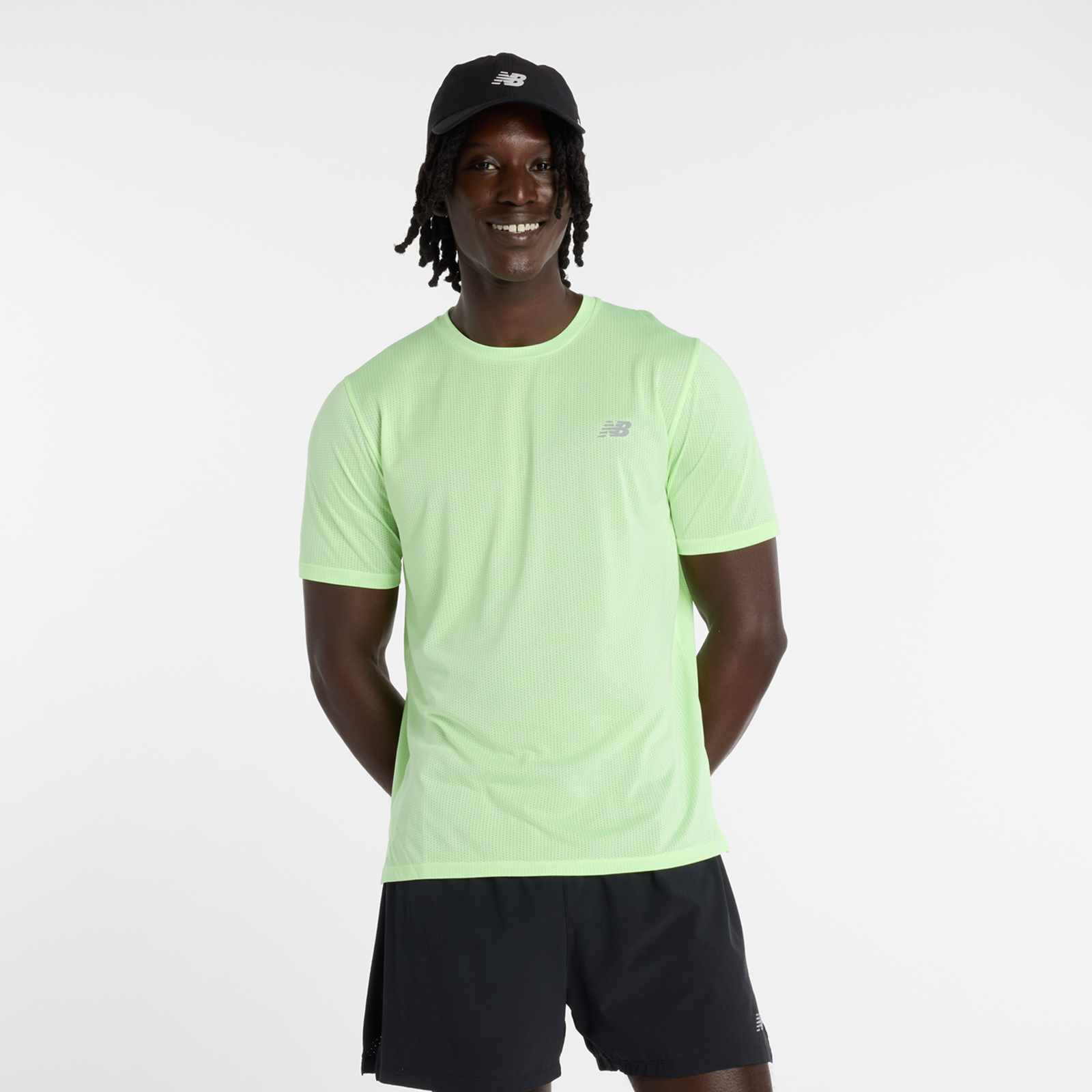 New Balance NB Athletics Run T-Shirt Regular Fit Herren, afterglow heather, Grösse: XL