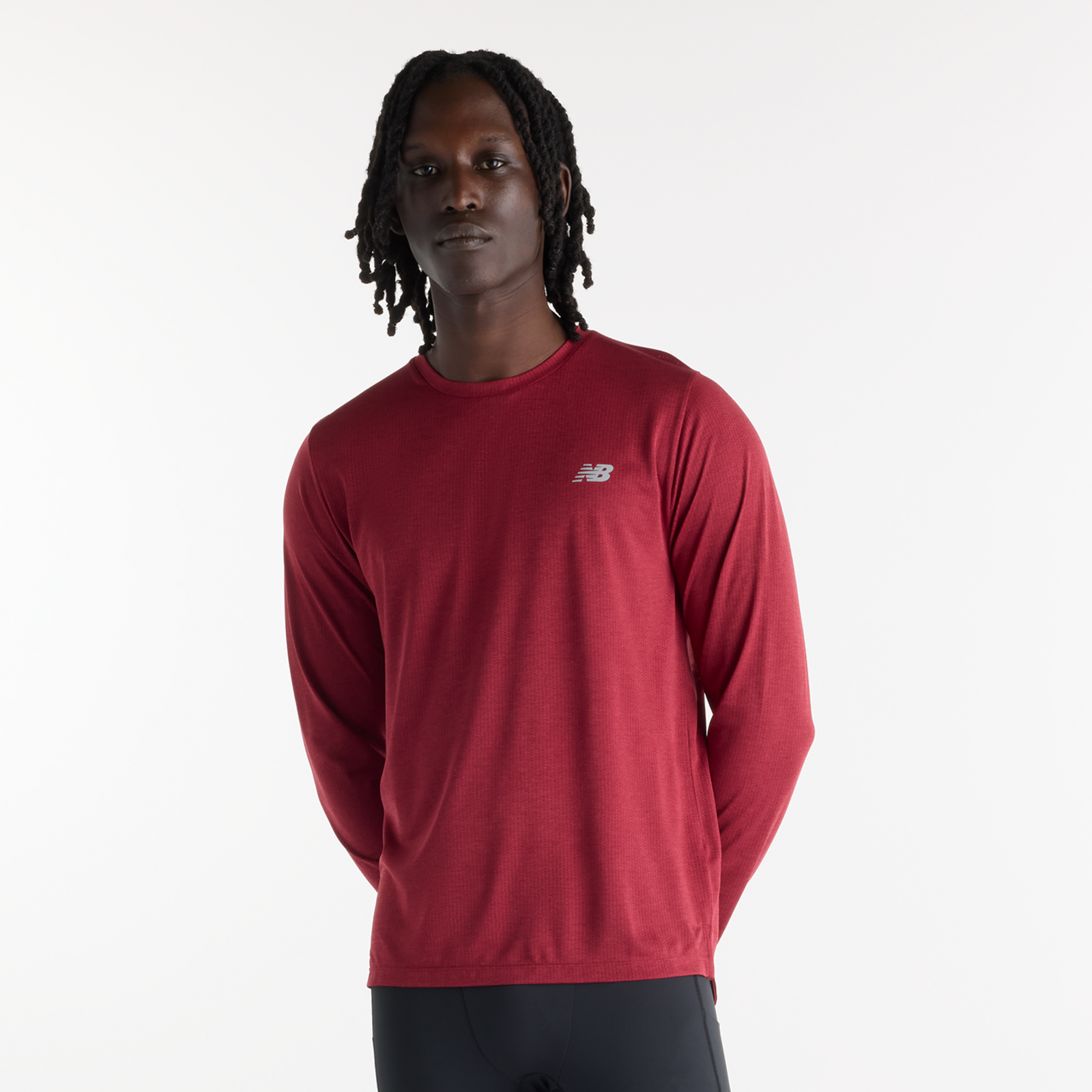 New Balance New Balance NB Athletics Run Long Sleeve T-Shirt Herren, rot, Grösse: XXL Regular Fit Herren, rot, Grösse: XXL
