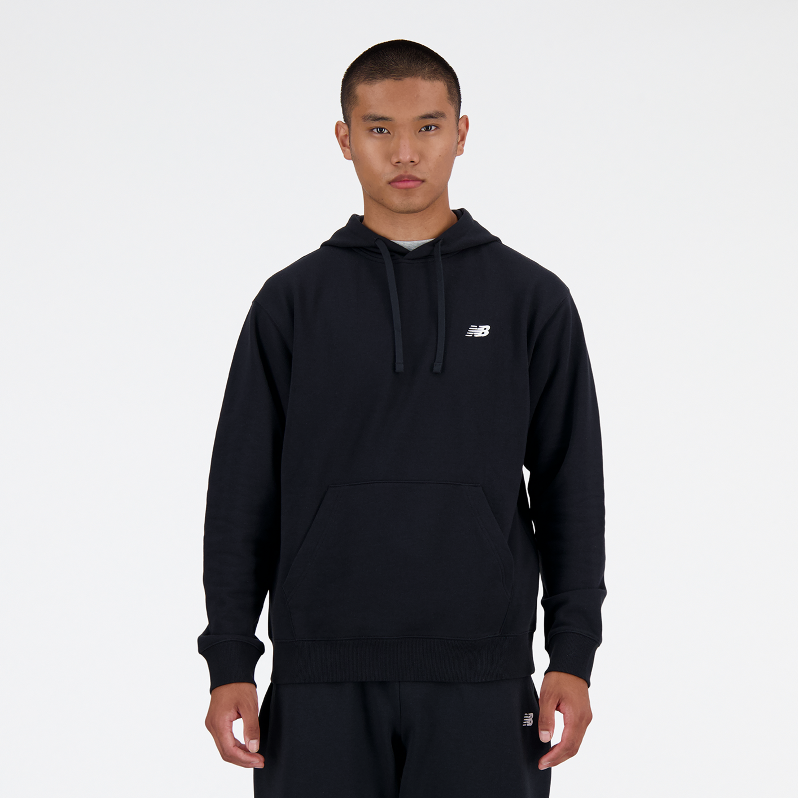 New Balance Sport Essentials Small Logo French Terry Hoodie Relaxed Fit Herren, black, Grösse: XXL