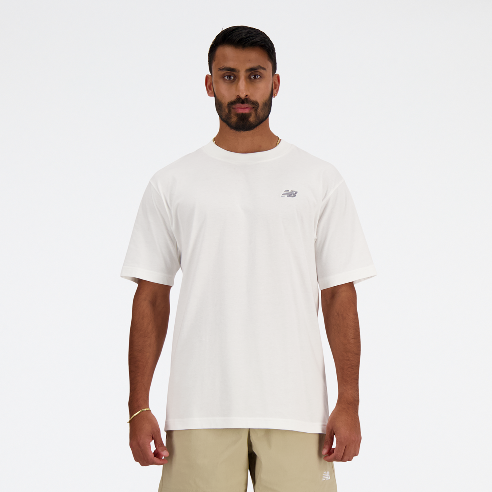 New Balance Sport Essentials Small Logo T-Shirt Relaxed Fit Herren, white, Grösse: XXL