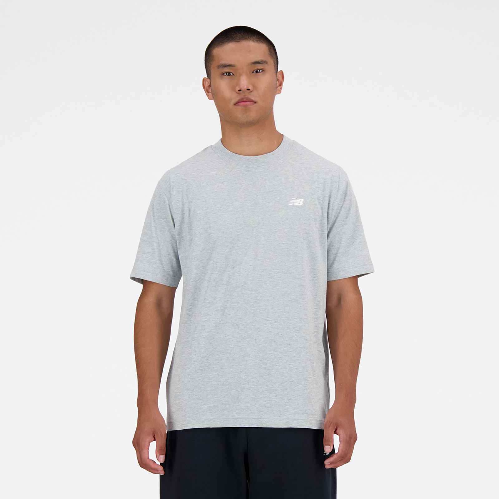 New Balance Sport Essentials Small Logo T-Shirt Relaxed Fit Herren, athletic grey, Grösse: XXL