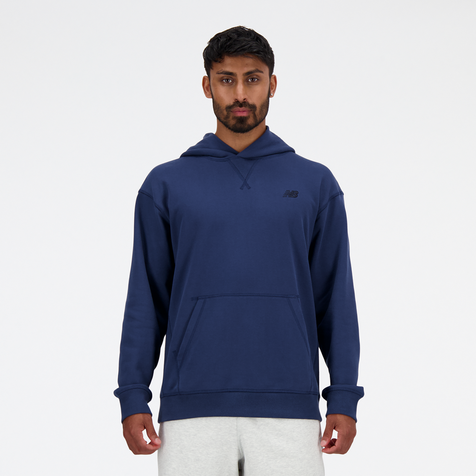 New Balance NB Athletics French Terry Hoodie Relaxed Fit Herren, nb navy, Grösse: M
