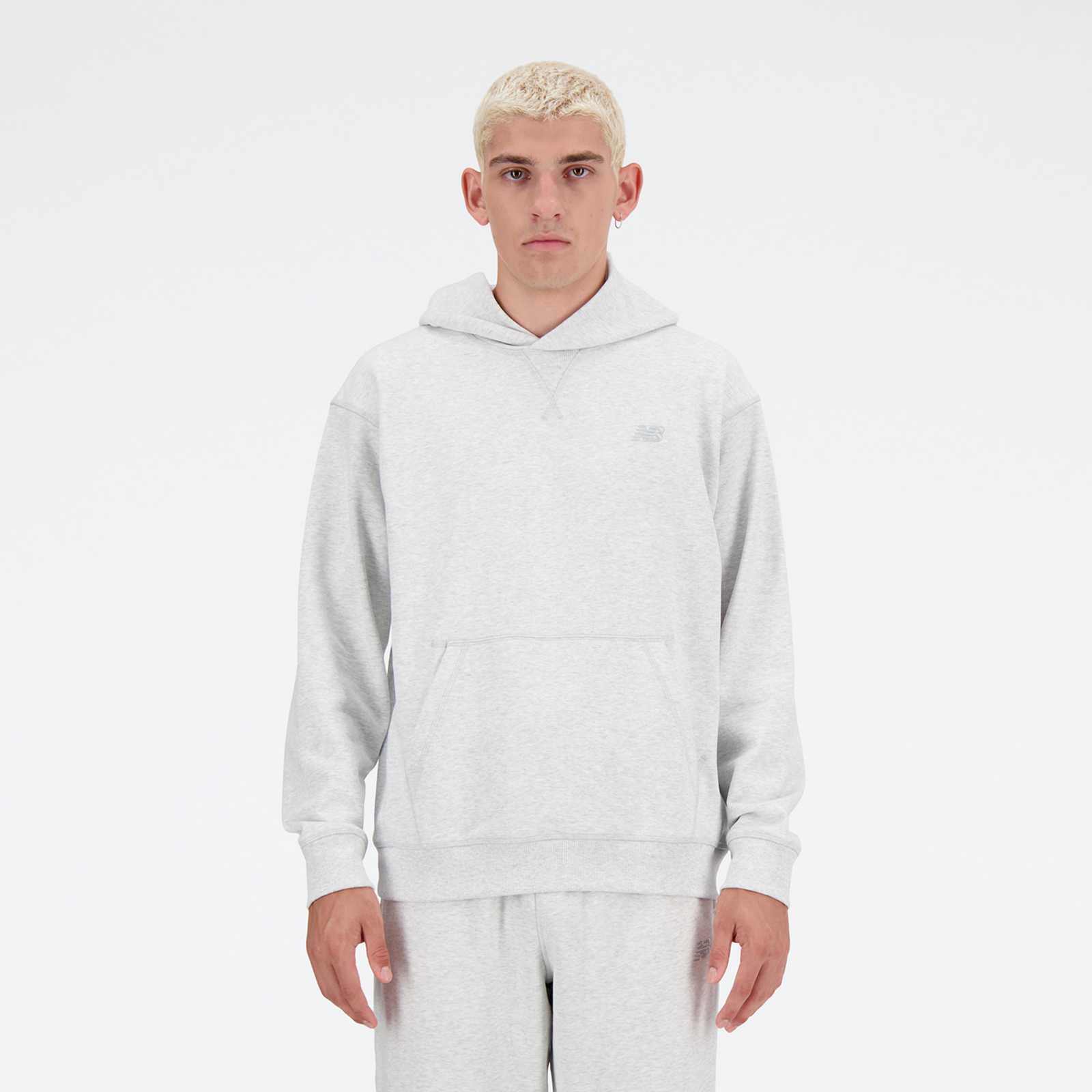 New Balance NB Athletics French Terry Hoodie Relaxed Fit Herren, grau, Grösse: S