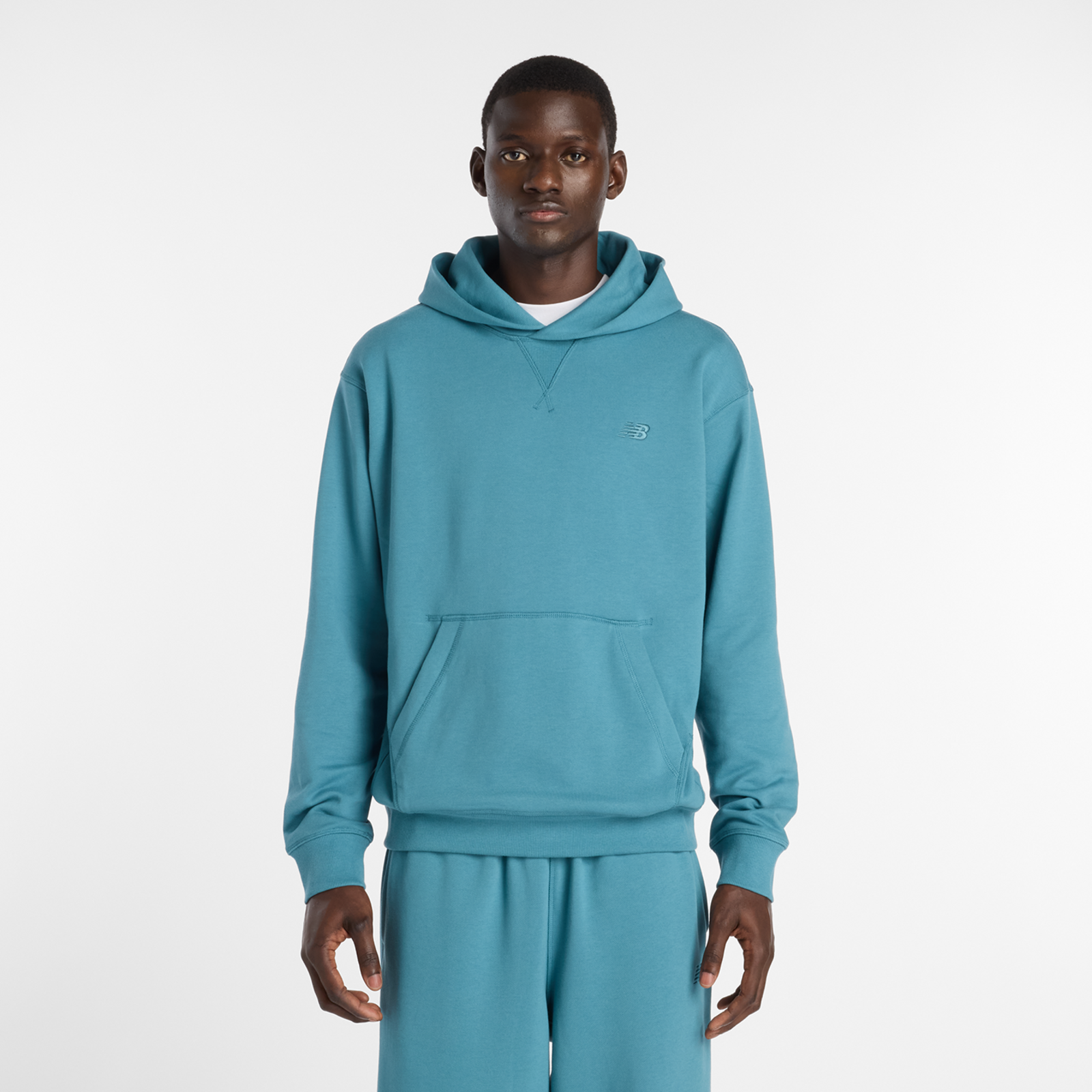 New Balance NB Athletics French Terry Hoodie Relaxed Fit Herren, big teal, Grösse: XXL