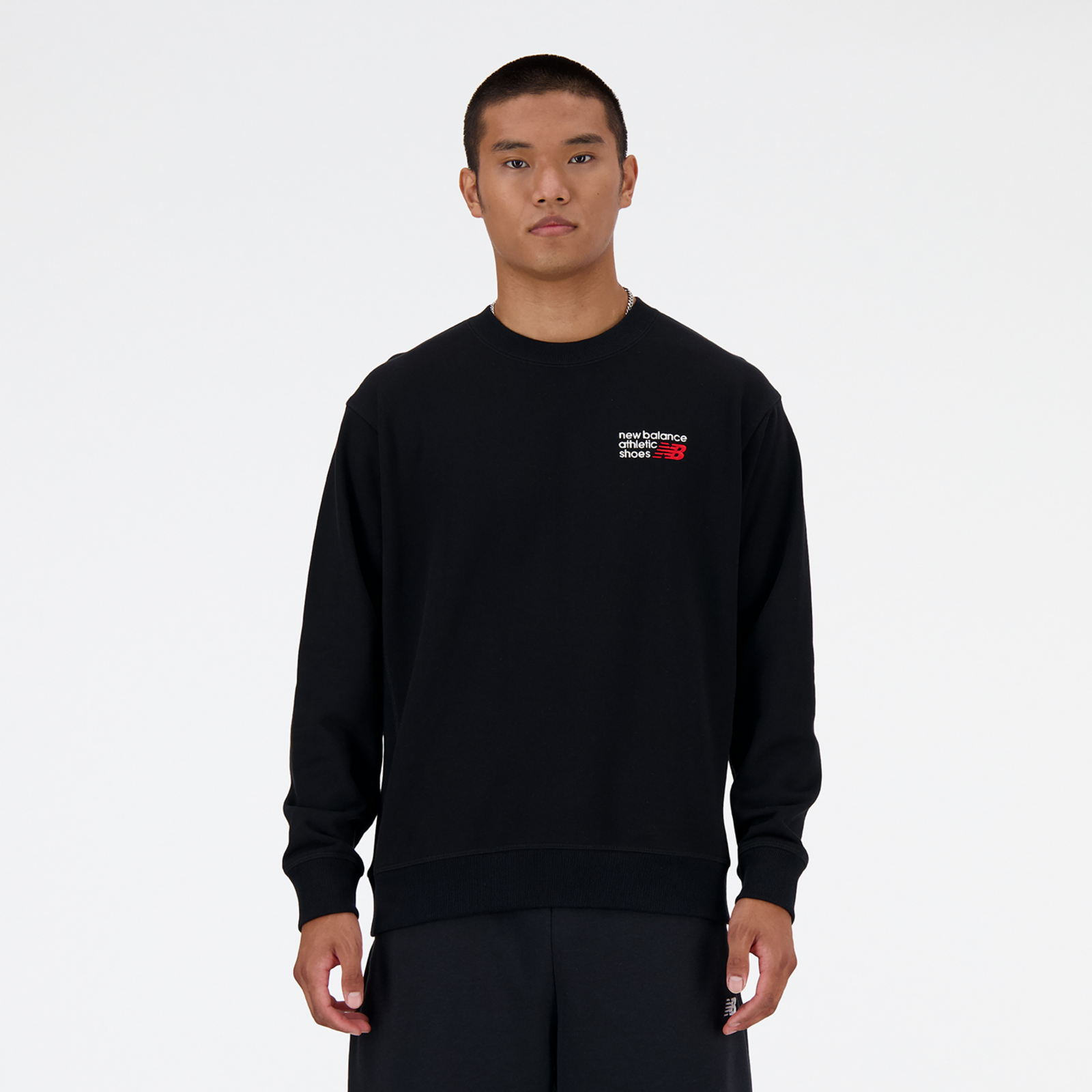 New Balance Athletics Premium Logo Crew  Herren, schwarz, Grösse: S