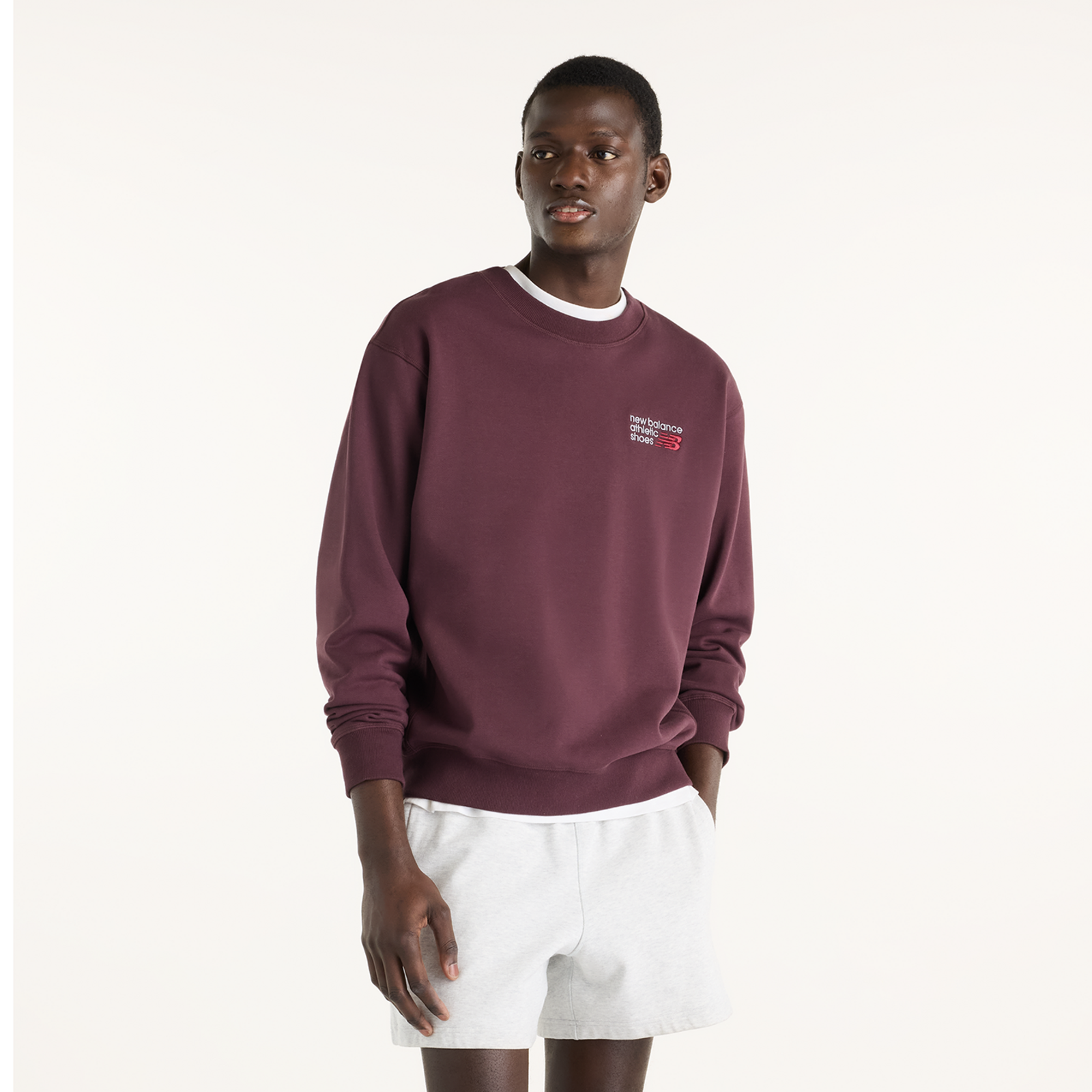 New Balance Athletics Premium Logo Crew  Herren, rot, Grösse: S