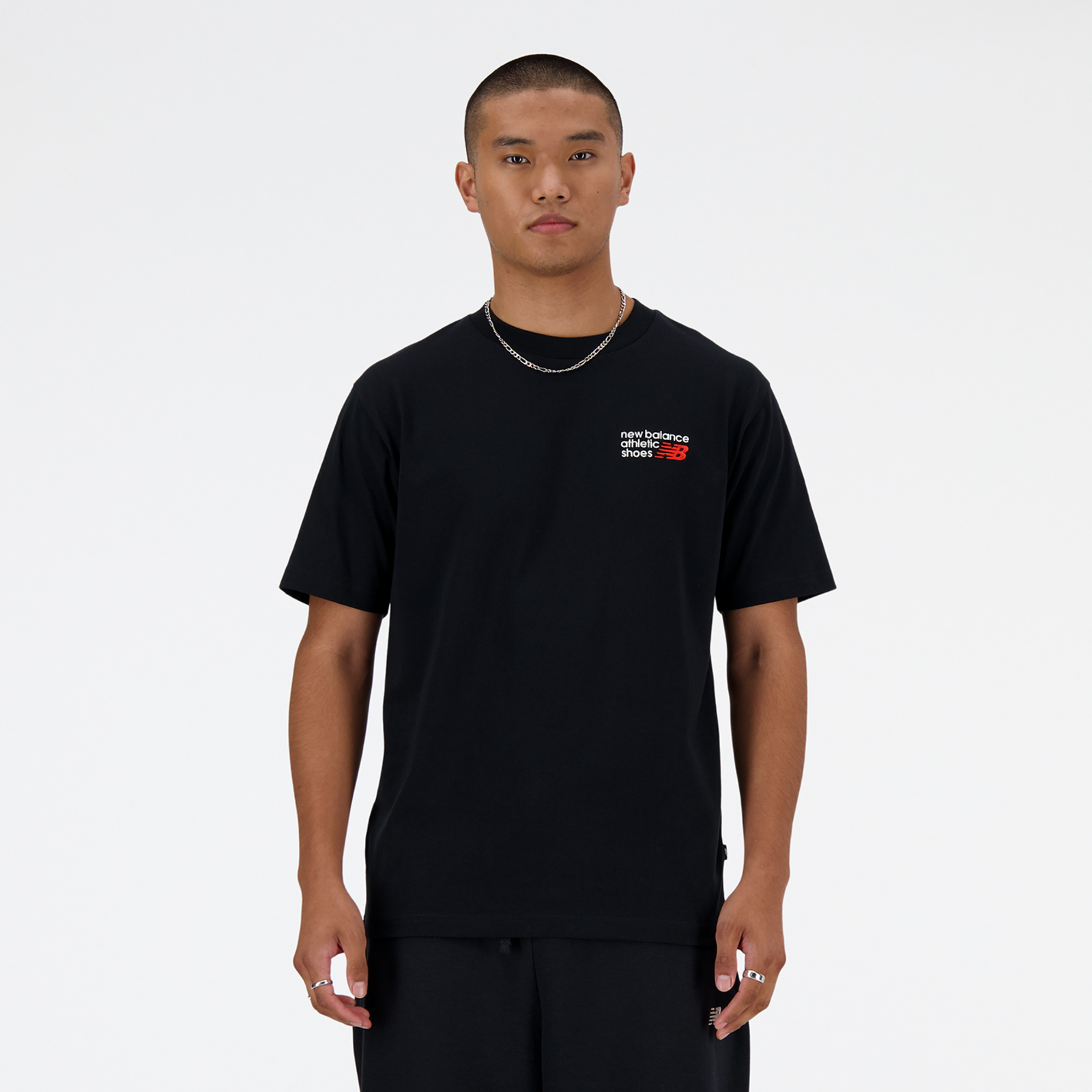 New Balance Athletics Premium Logo T-Shirt Relaxed Fit Herren, black, Grösse: L