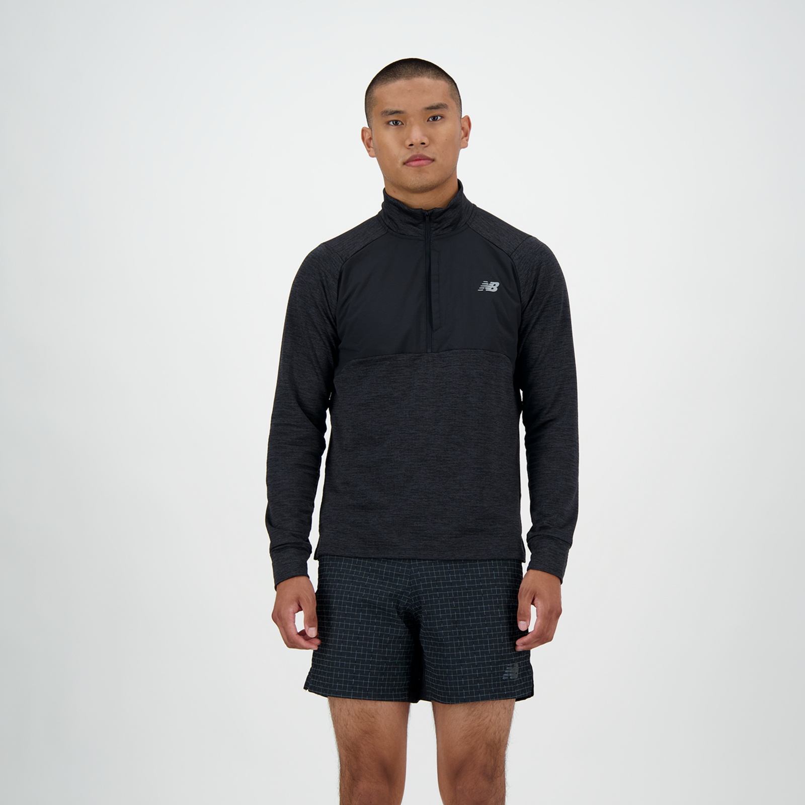 New Balance Athletics Heat Grid 1/2 Zip Regular Fit Herren, black, Grösse: XXL