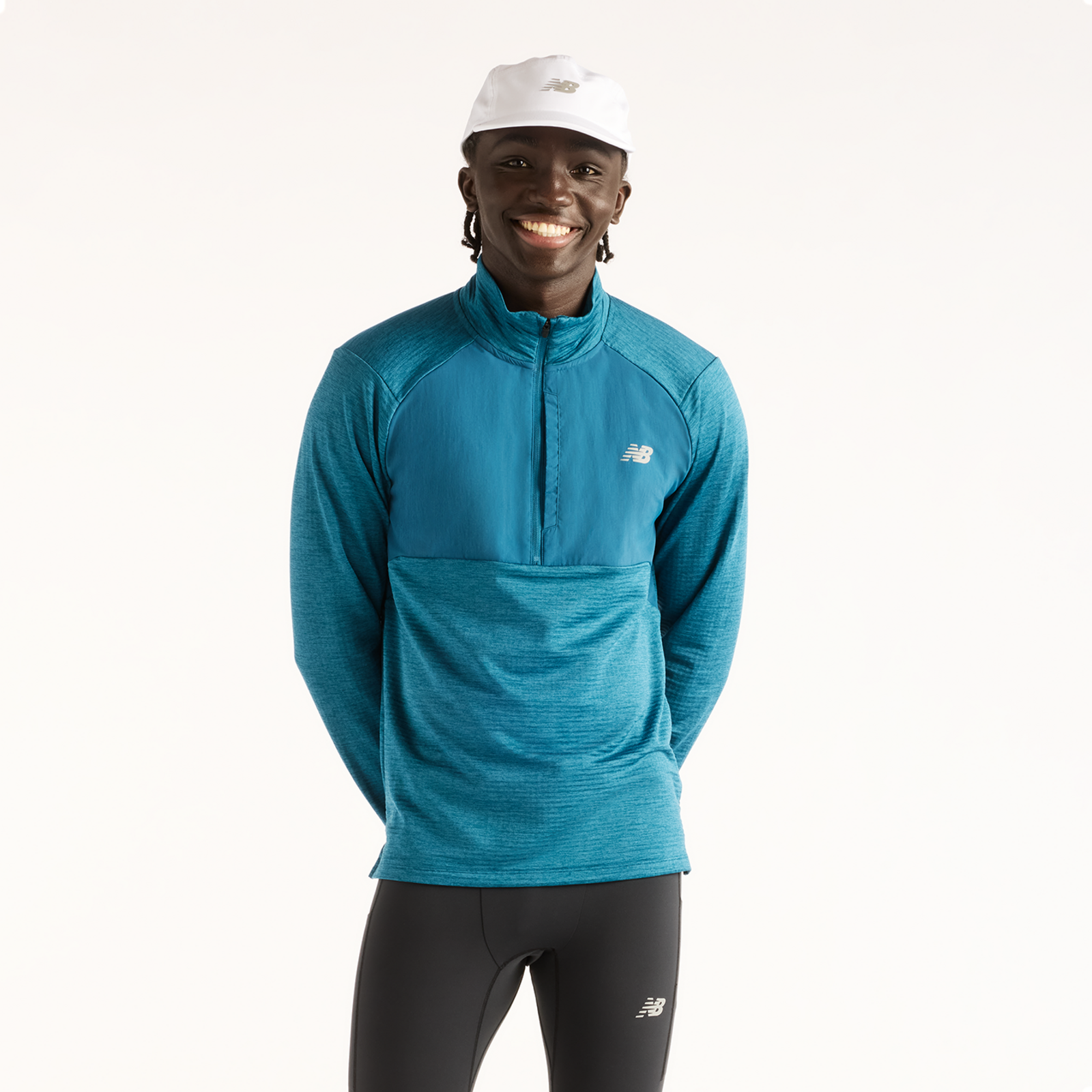 New Balance New Balance Athletics Heat Grid 1/2 Zip Herren, blau, Grösse: XS Regular Fit Herren, blau, Grösse: XS
