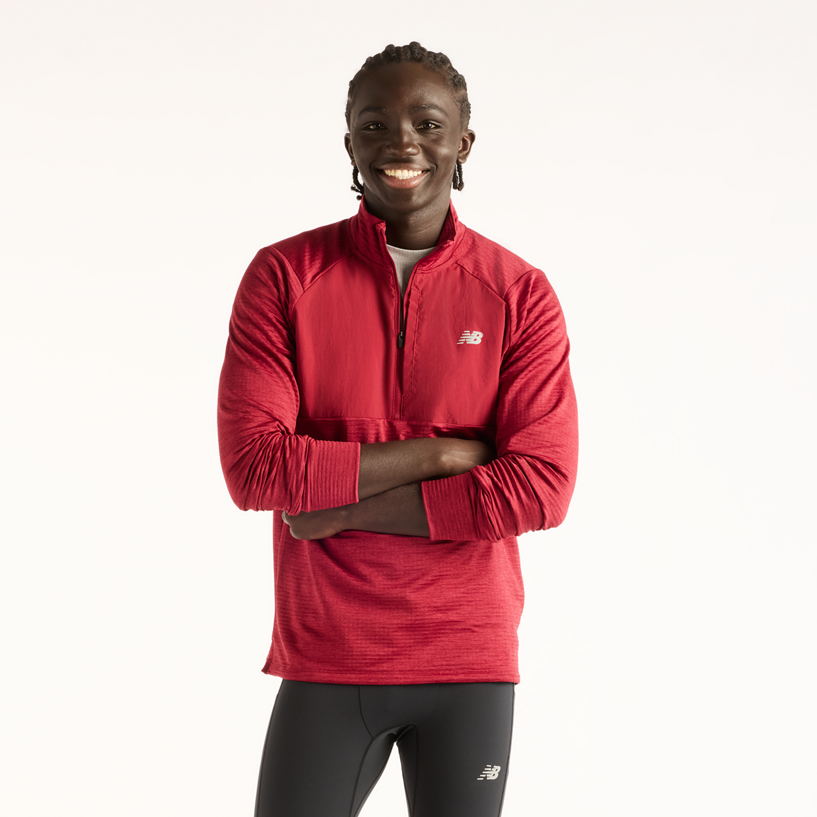New Balance New Balance Athletics Heat Grid 1/2 Zip Herren, rot, Grösse: S Regular Fit Herren, rot, Grösse: S