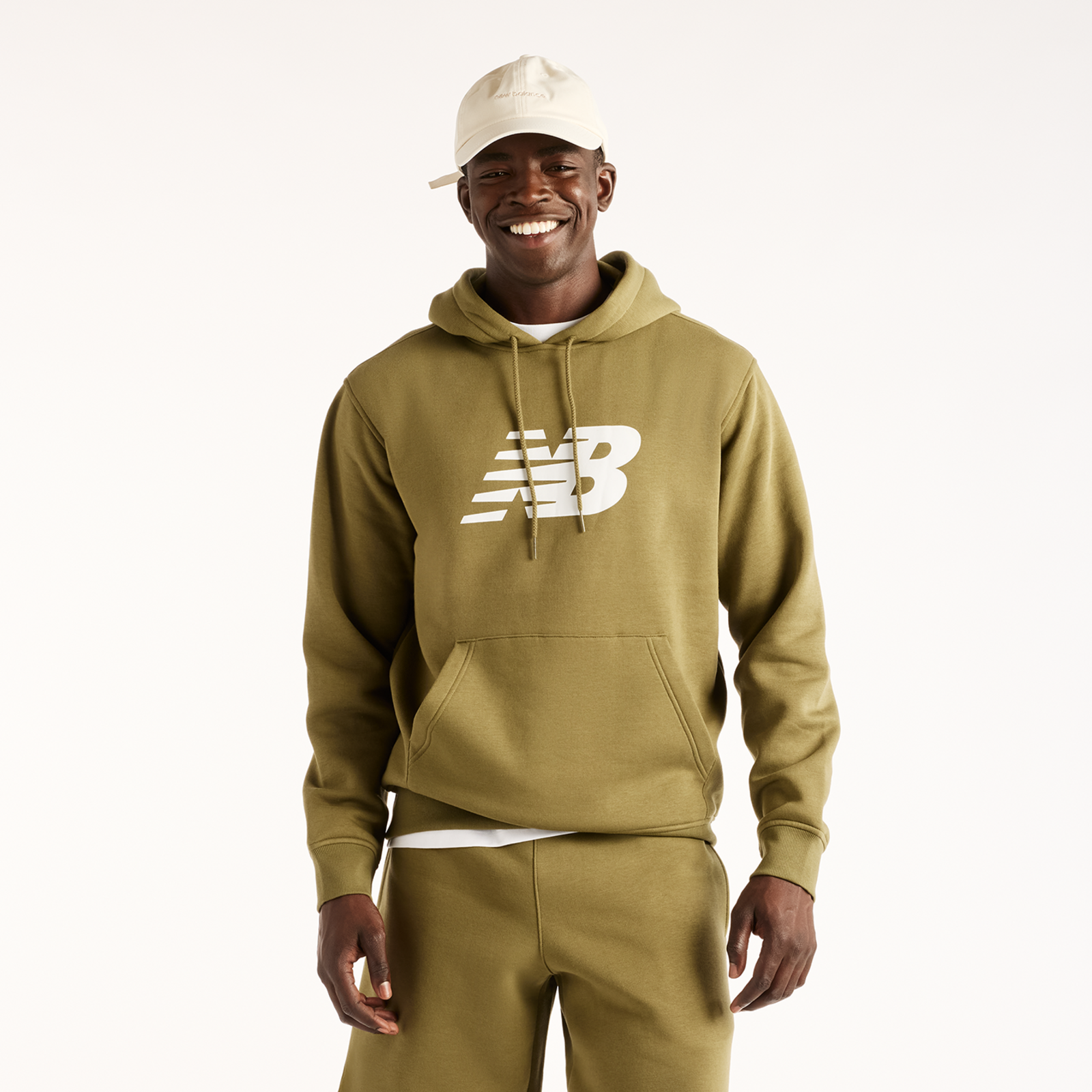 New Balance Sport Core Brushed Hoodie Regular Fit Herren, grün, Grösse: S