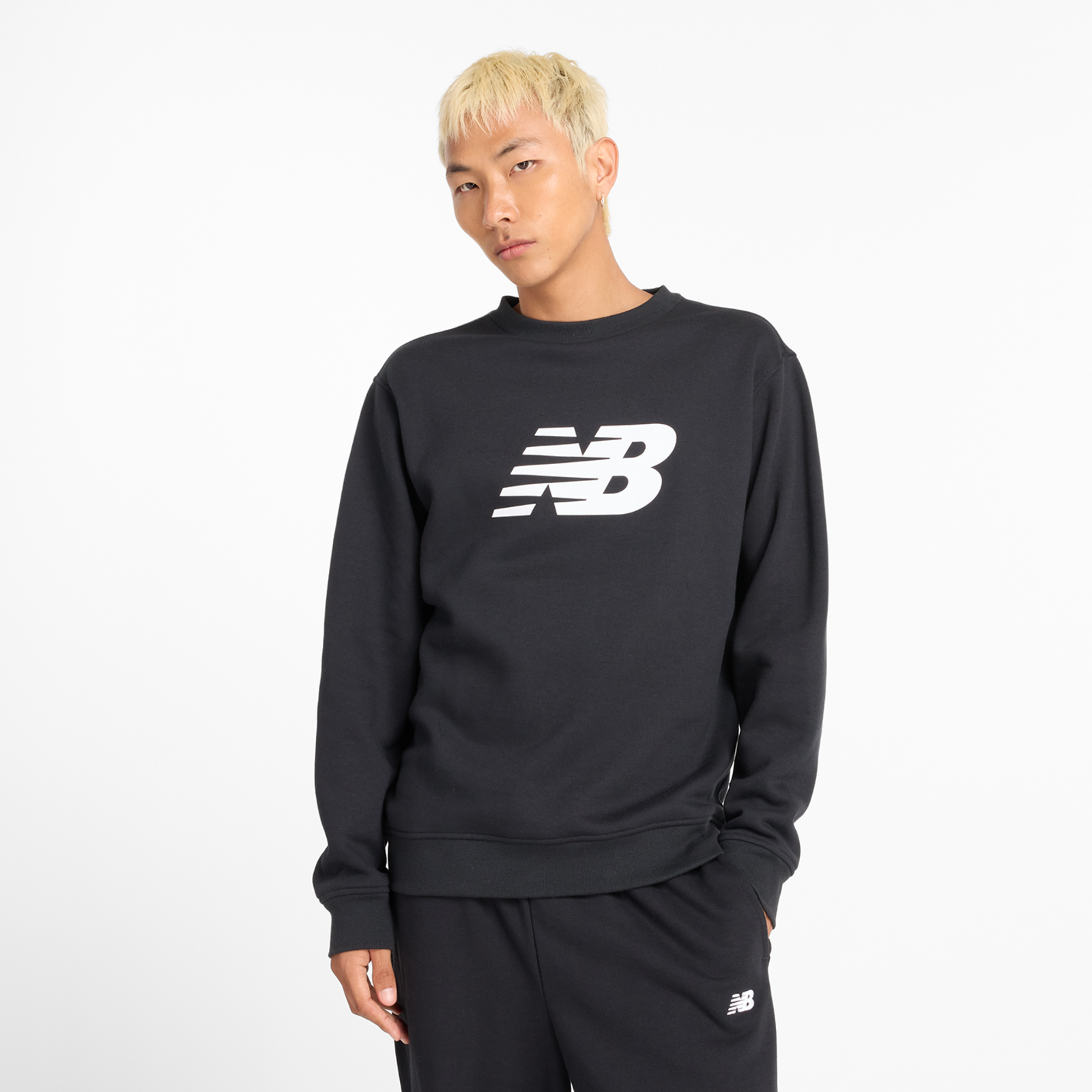 New Balance Sport Core Brushed Crew  Herren, schwarz, Grösse: S