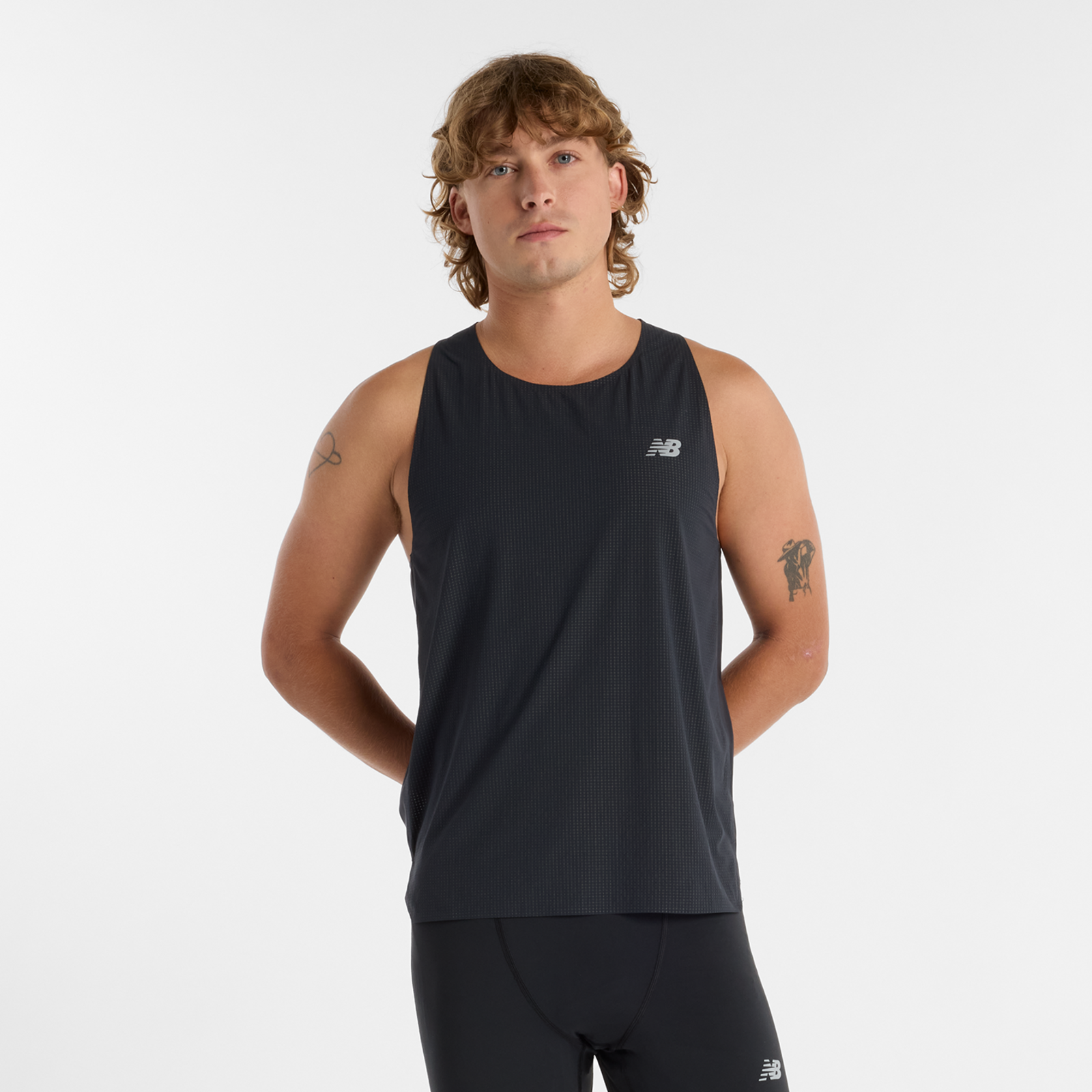 New Balance Race Day Ultra Light Singlet Slim Fit Herren, schwarz, Grösse: S