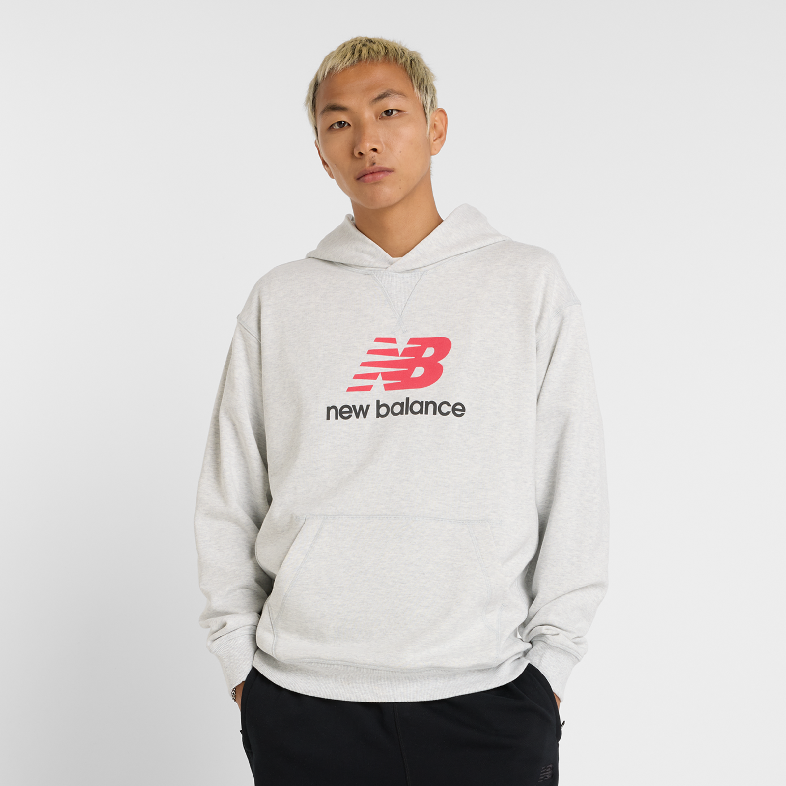 New Balance Athletics French Terry Logo Hoodie  Herren, grau, Grösse: S