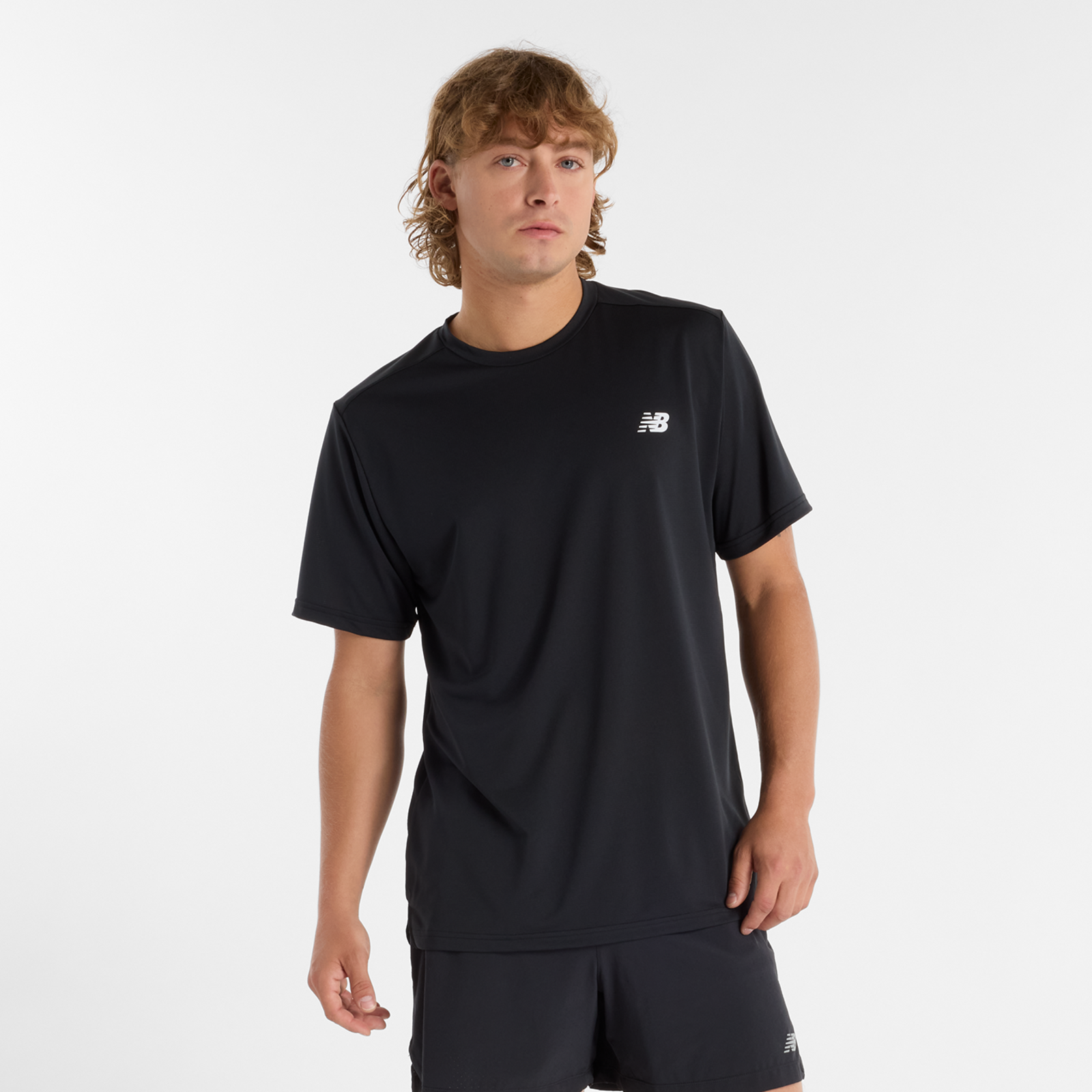 Image of New Balance New Balance Sport Short Sleeve T-Shirt Herren, schwarz, Grösse: L Regular Fit Herren, schwarz, Grösse: L