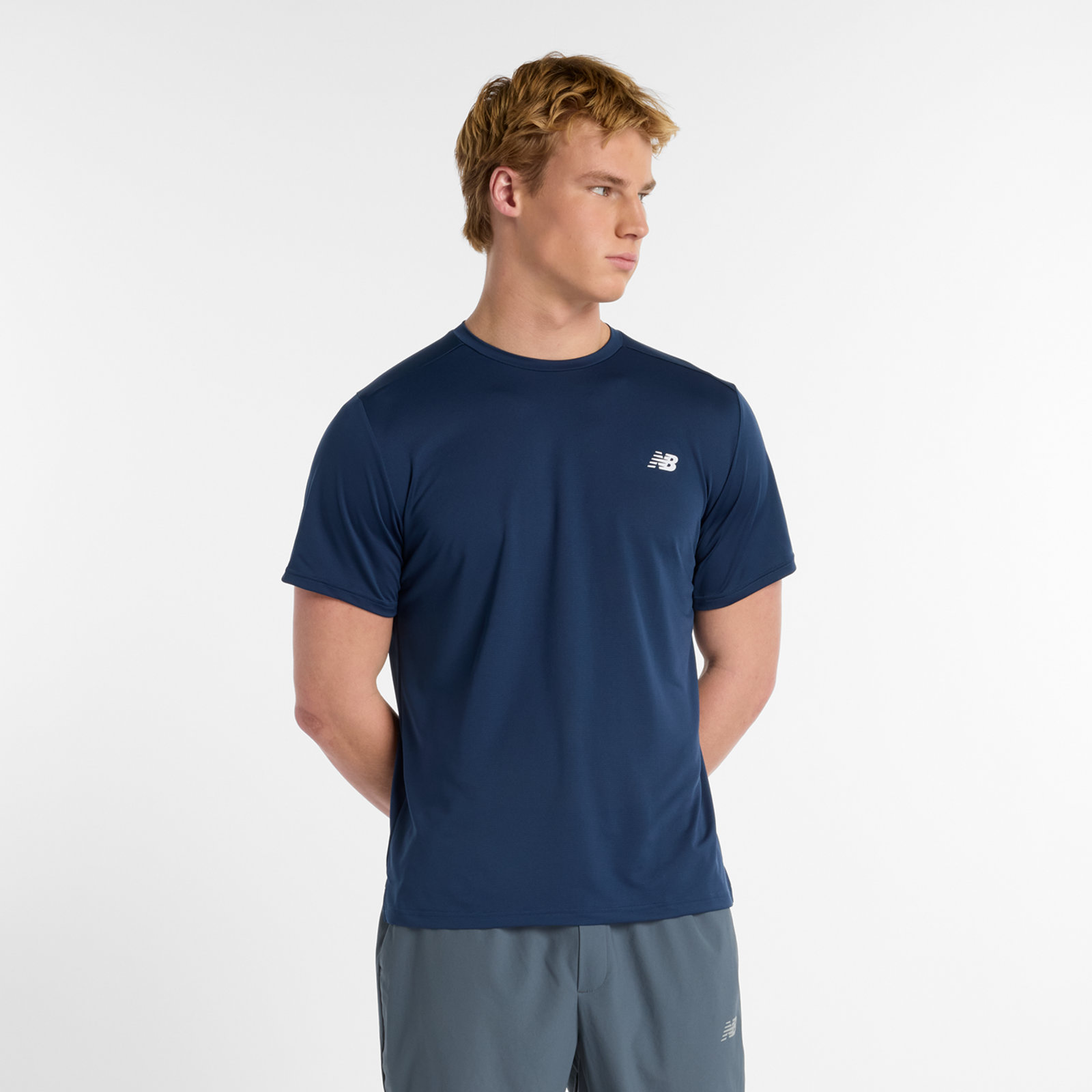 Image of New Balance New Balance Sport Short Sleeve T-Shirt Herren, blau, Grösse: L Regular Fit Herren, blau, Grösse: L