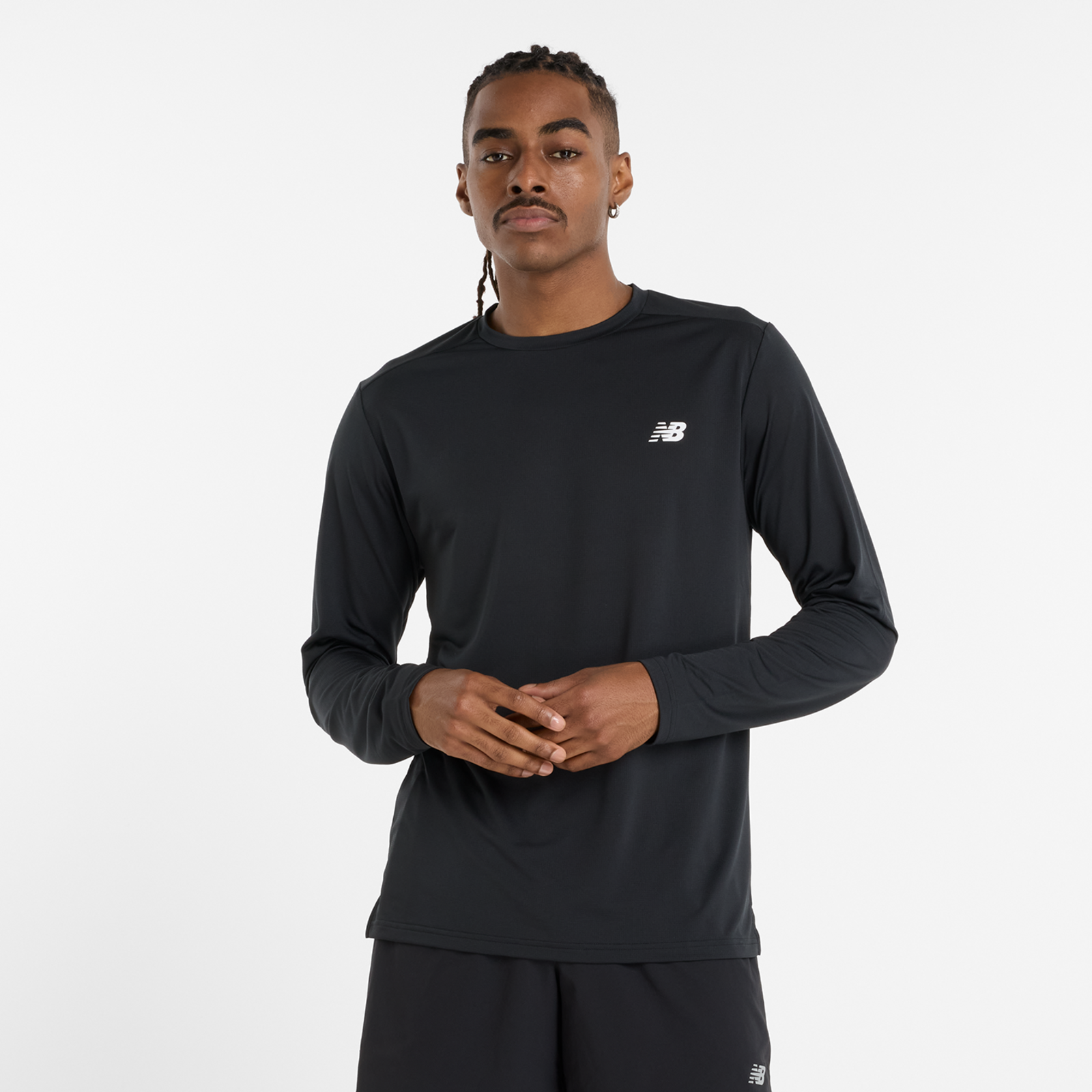 Image of New Balance New Balance Sport Long Sleeve Shirt Herren, schwarz, Grösse: L Regular Fit Herren, schwarz, Grösse: L
