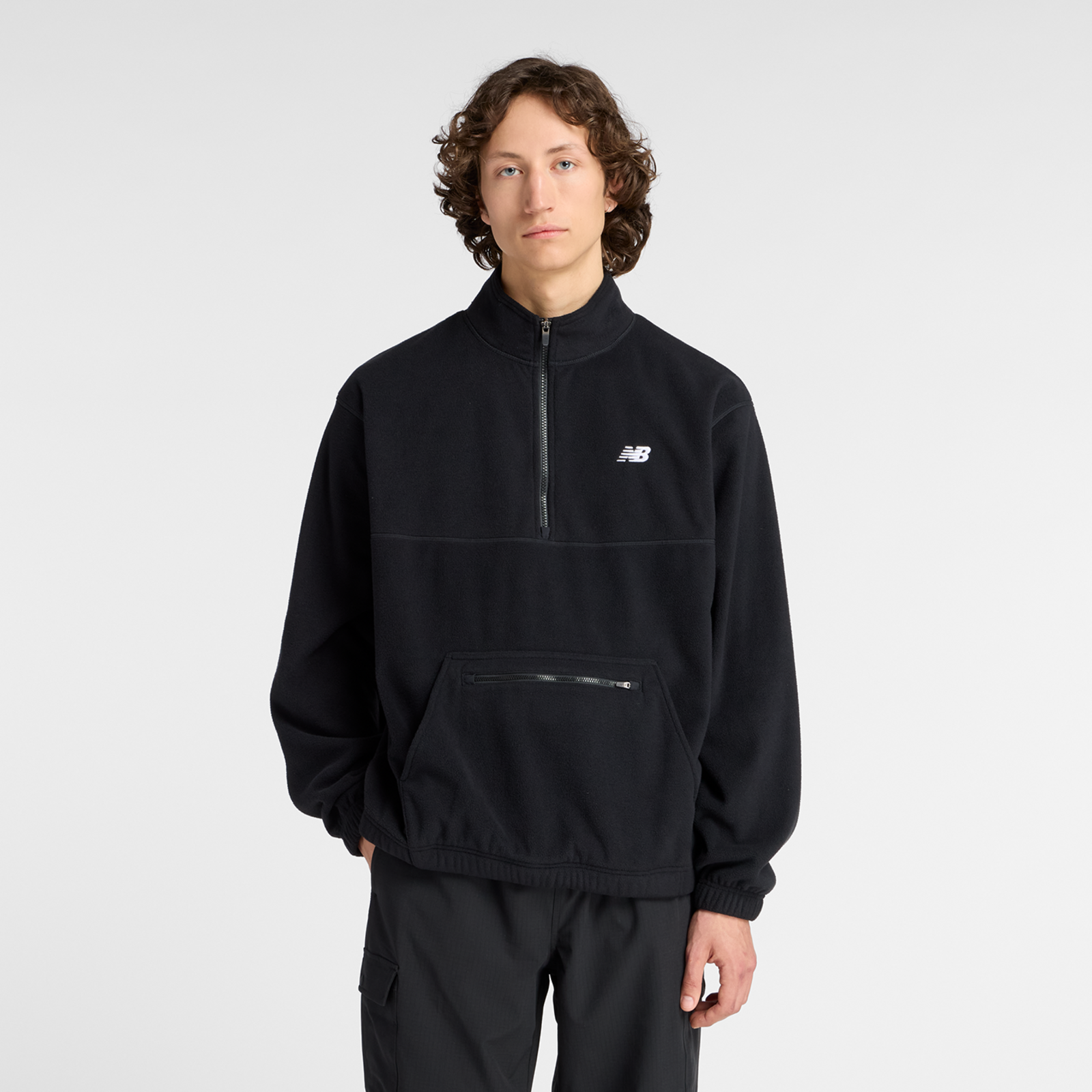 New Balance Polar Fleece 1/2 Zip  Herren, black, Grösse: XL