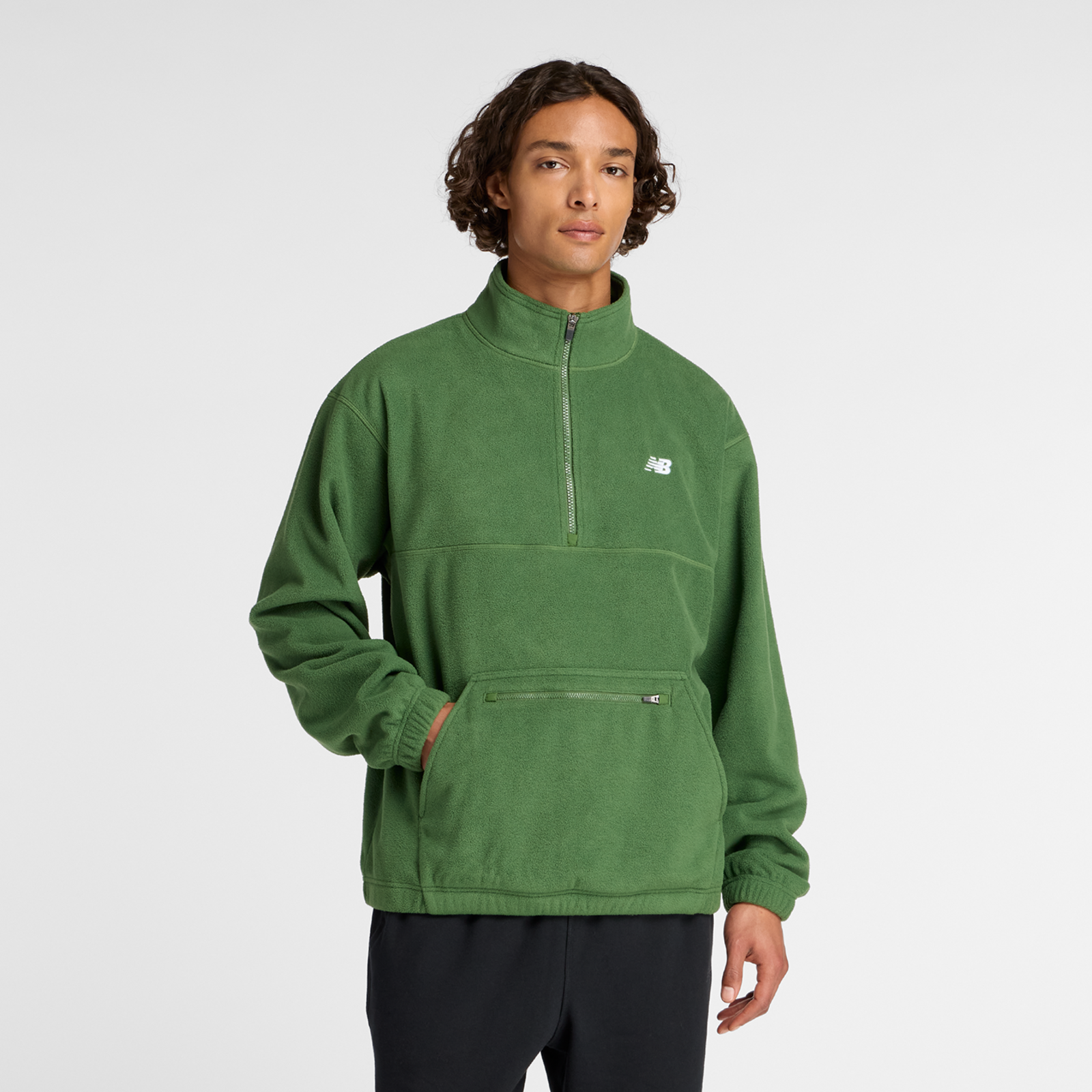 New Balance Polar Fleece 1/2 Zip  Herren, dark alpine green, Grösse: XXL