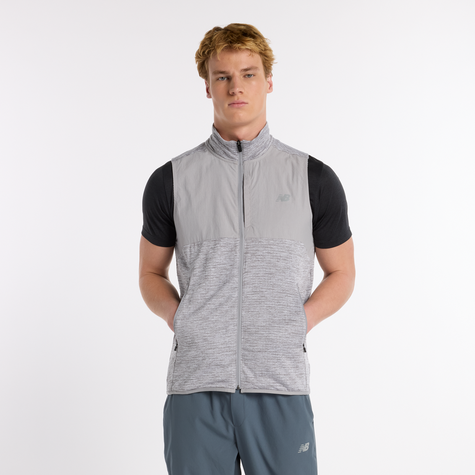 New Balance Heat Grid Vest Regular Fit Herren, grau, Grösse: XS