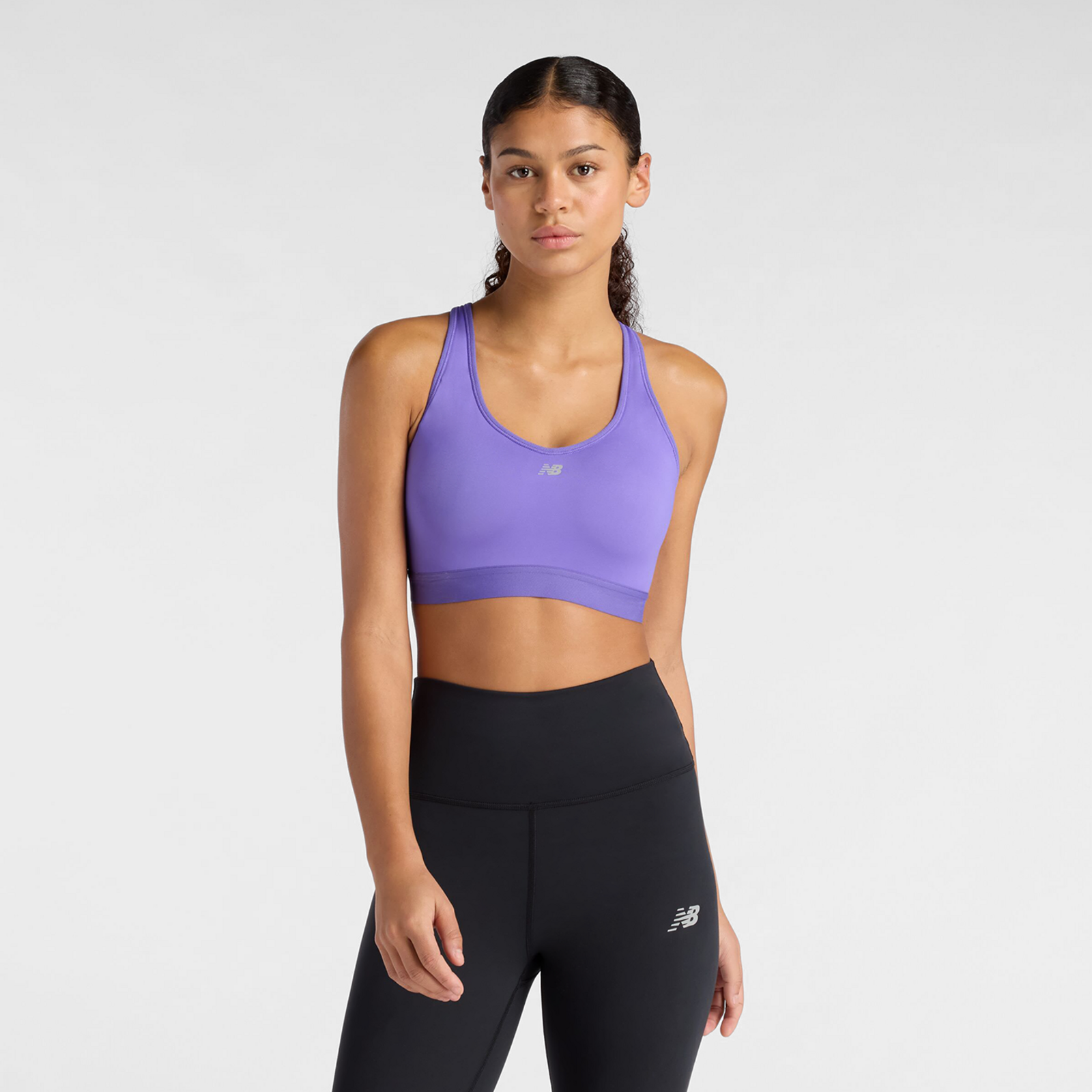 New Balance W NB Essential Run Bra Fitted Damen, electric purple, Grösse: XL (D-DD)