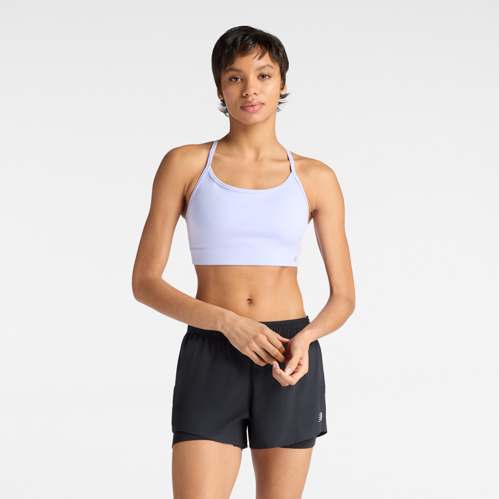 New Balance W NB Essential Yoga Bra Fitted Damen, violett, Grösse: XS