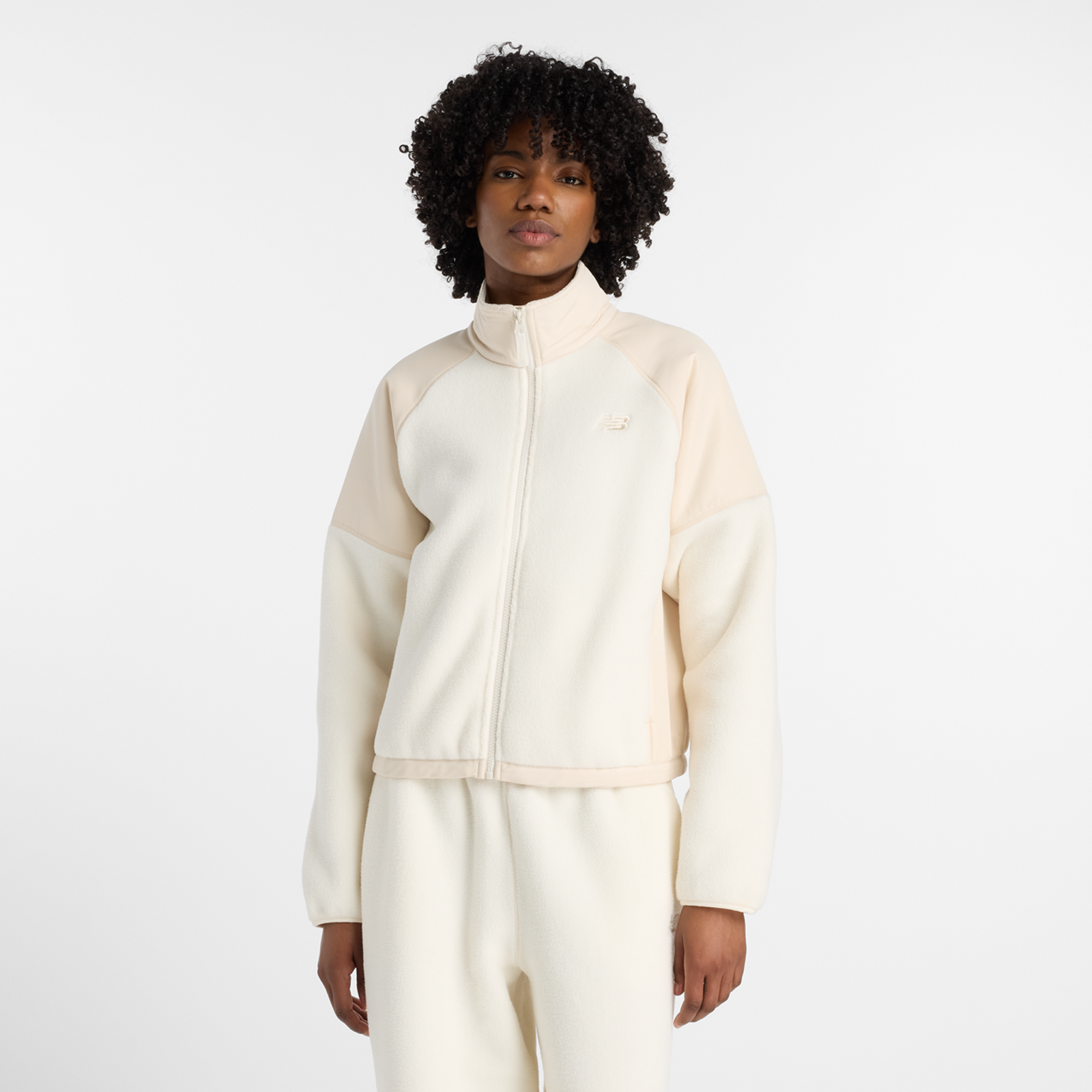 New Balance W High Pile Fleece Jacket  Damen, beige, Grösse: L