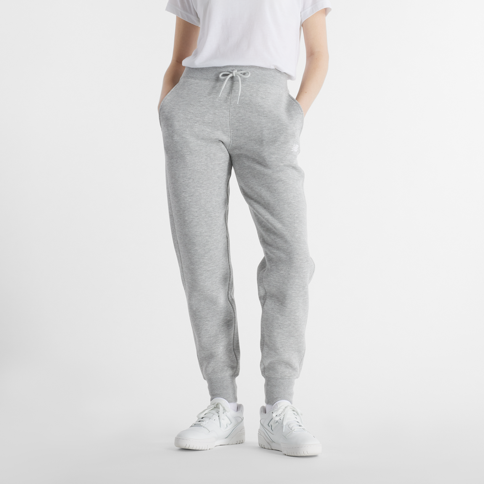 New Balance W NB Classic Core Fleece Pant Regular Fit Damen, athletic grey, Grösse: S