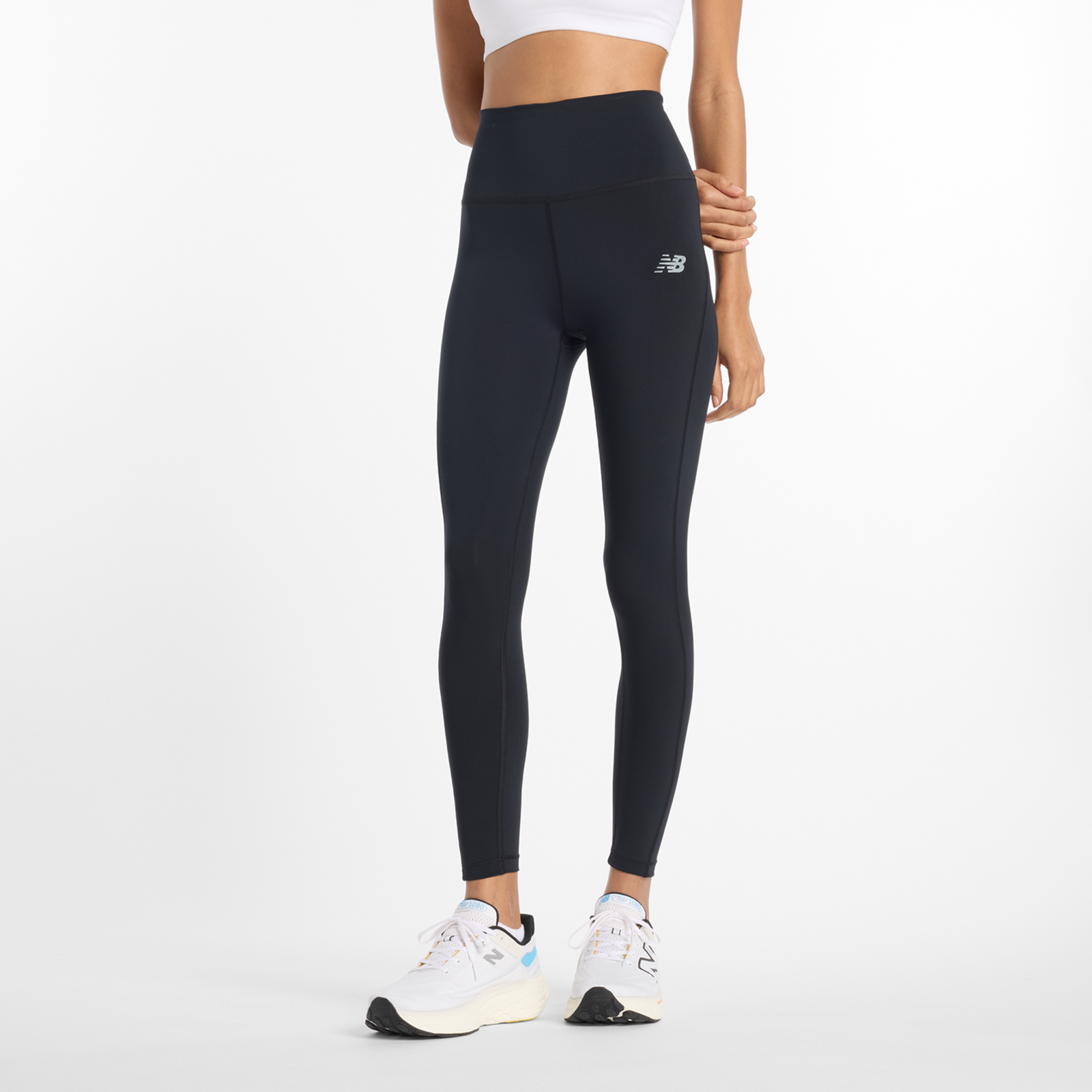 New Balance W Sport High Rise Legging 25" Fitted Damen, black, Grösse: XS