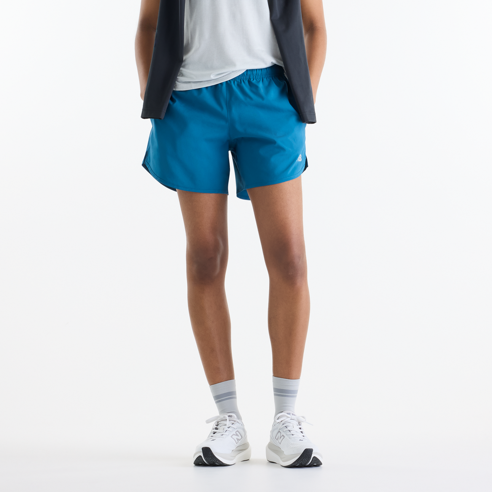 New Balance New Balance W Sport Essentials Short 5 Inch Damen, blau, Grösse: S Regular Fit Damen, blau, Grösse: S