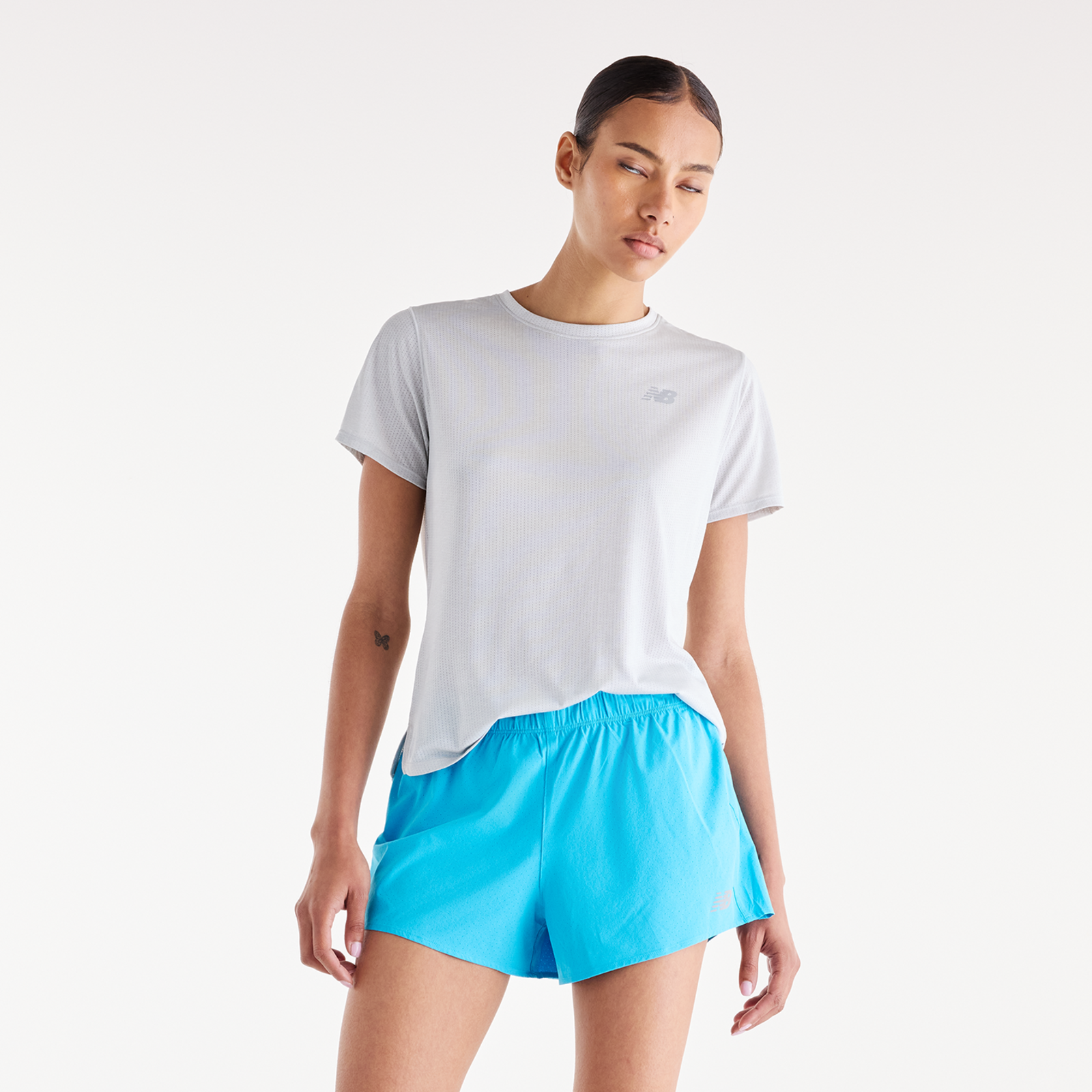 New Balance New Balance W RC Seamless Short 3 Inch Damen, blau, Grösse: XS Regular Fit Damen, blau, Grösse: XS