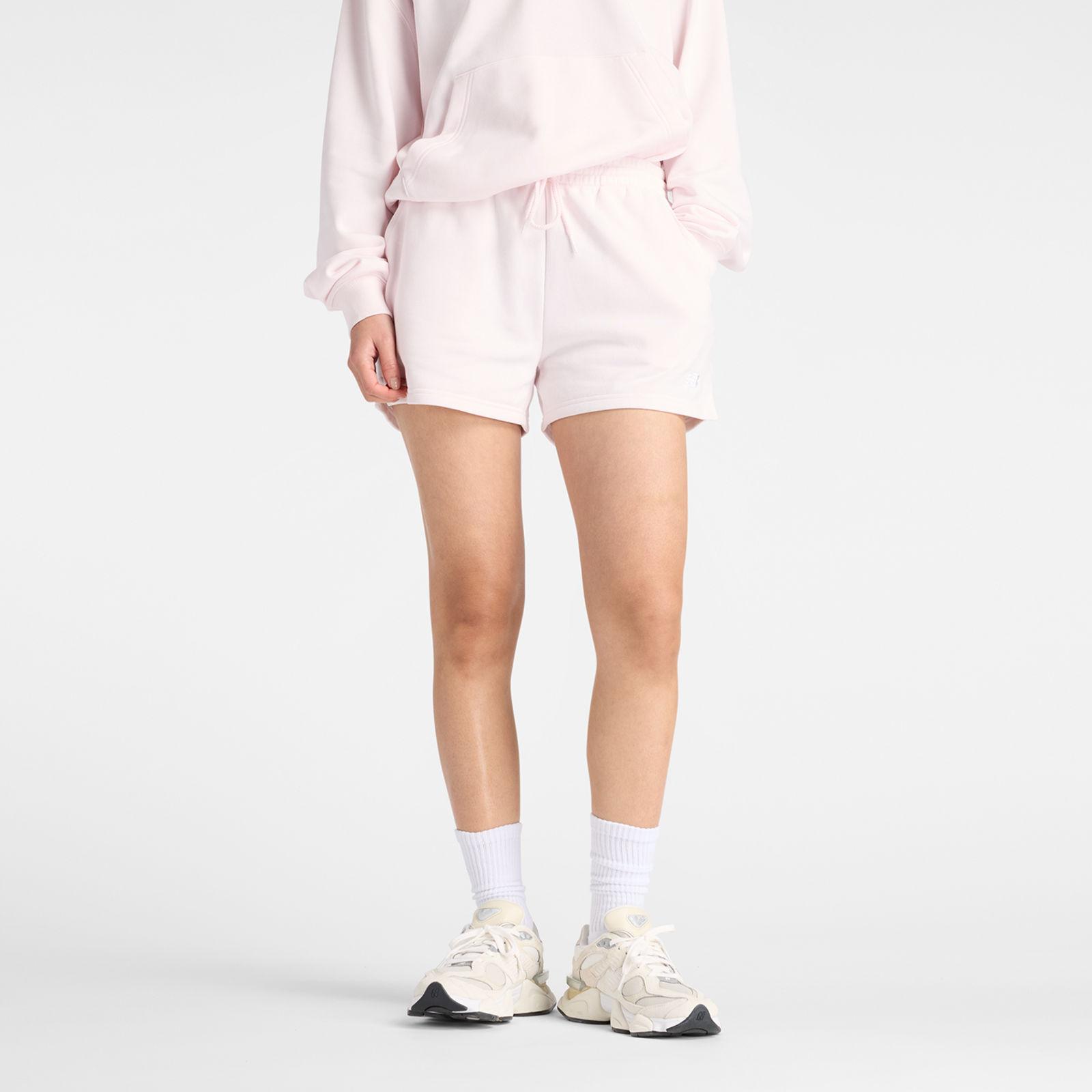 New Balance W Sport Essentials French Terry Short Relaxed Fit Damen, pink salt, Grösse: XL