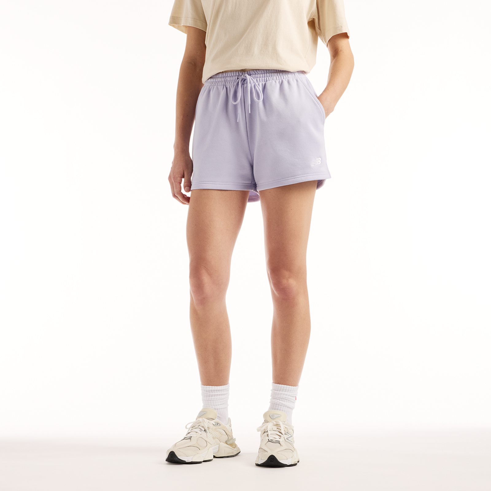New Balance W Sport Essentials French Terry Short Relaxed Fit Damen, violett, Grösse: XL
