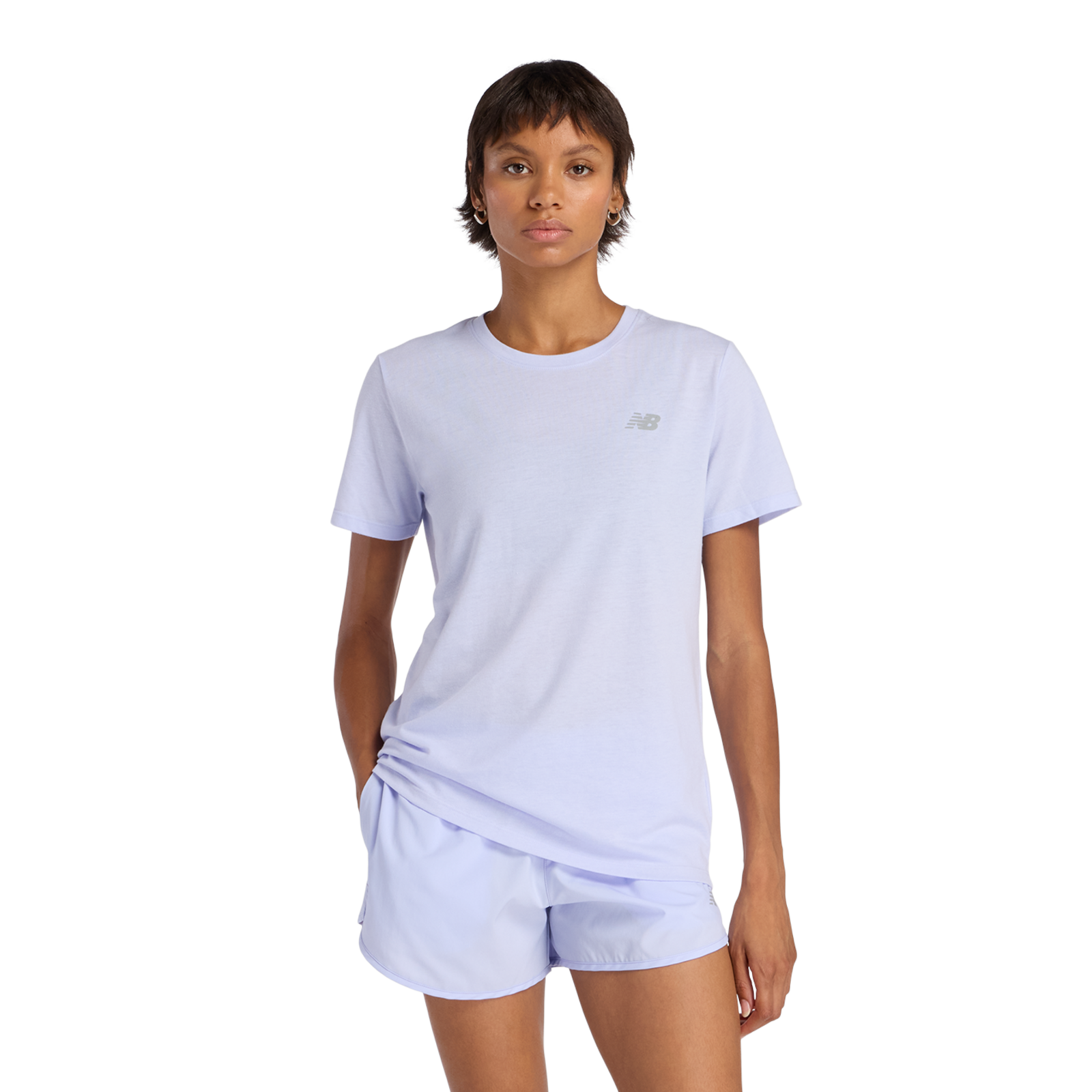 New Balance W Sport Essentials Heathertech T-Shirt  Damen, daybreak, Grösse: XL
