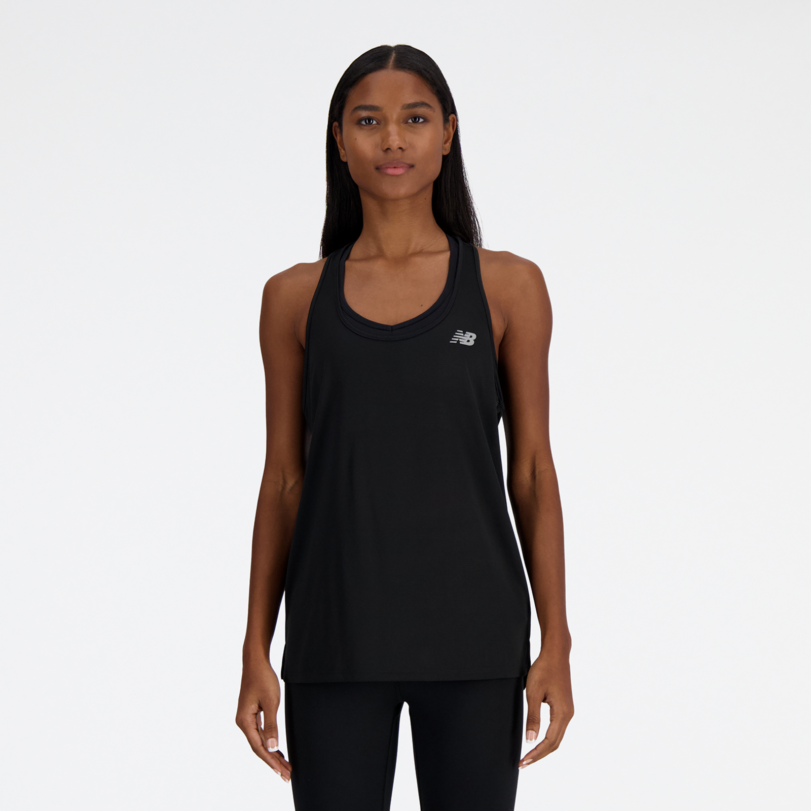New Balance W New Balance Tank Athletic Fit Damen, black, Grösse: XL