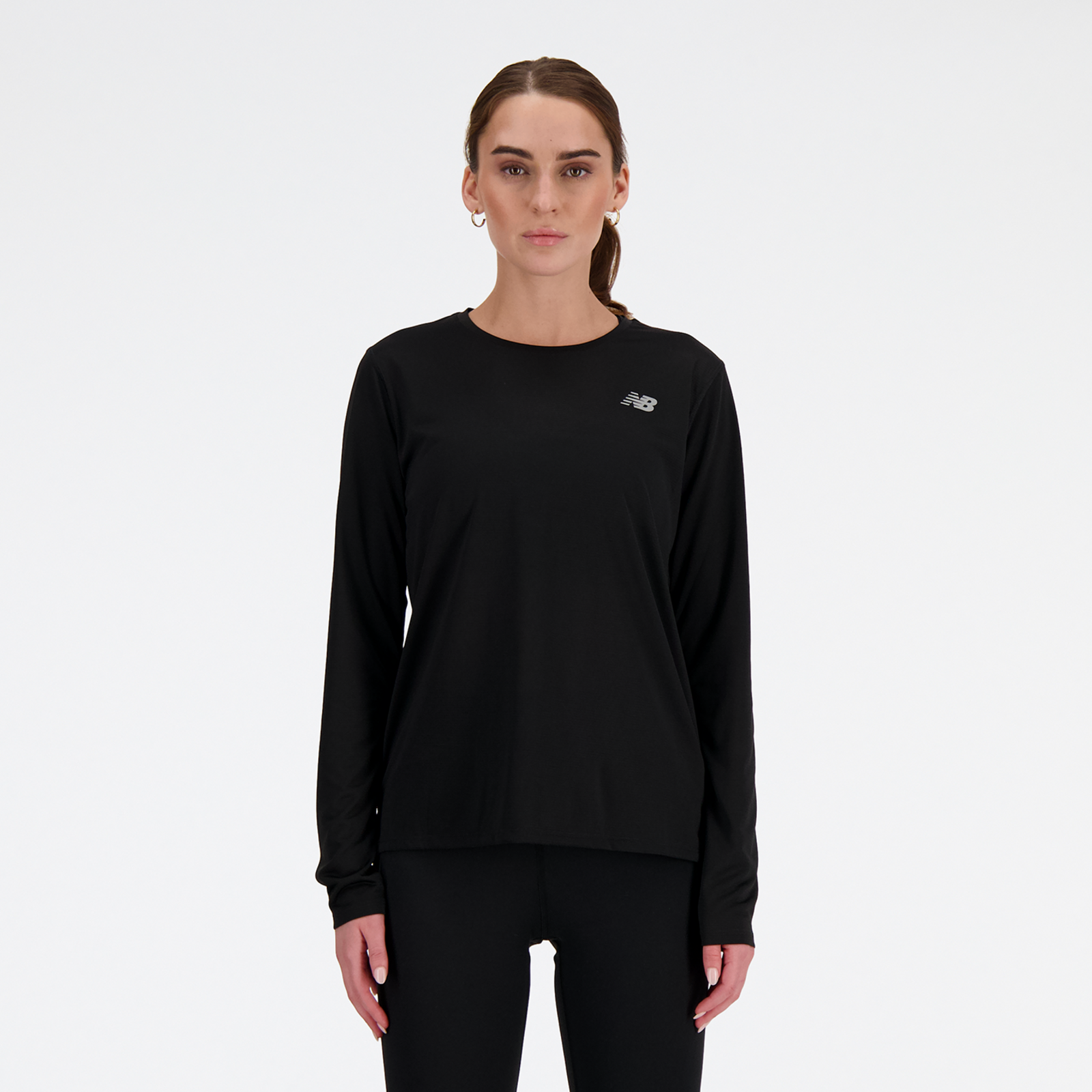 New Balance W Sport Essentials Long Sleeve Regular Fit Damen, black, Grösse: XS
