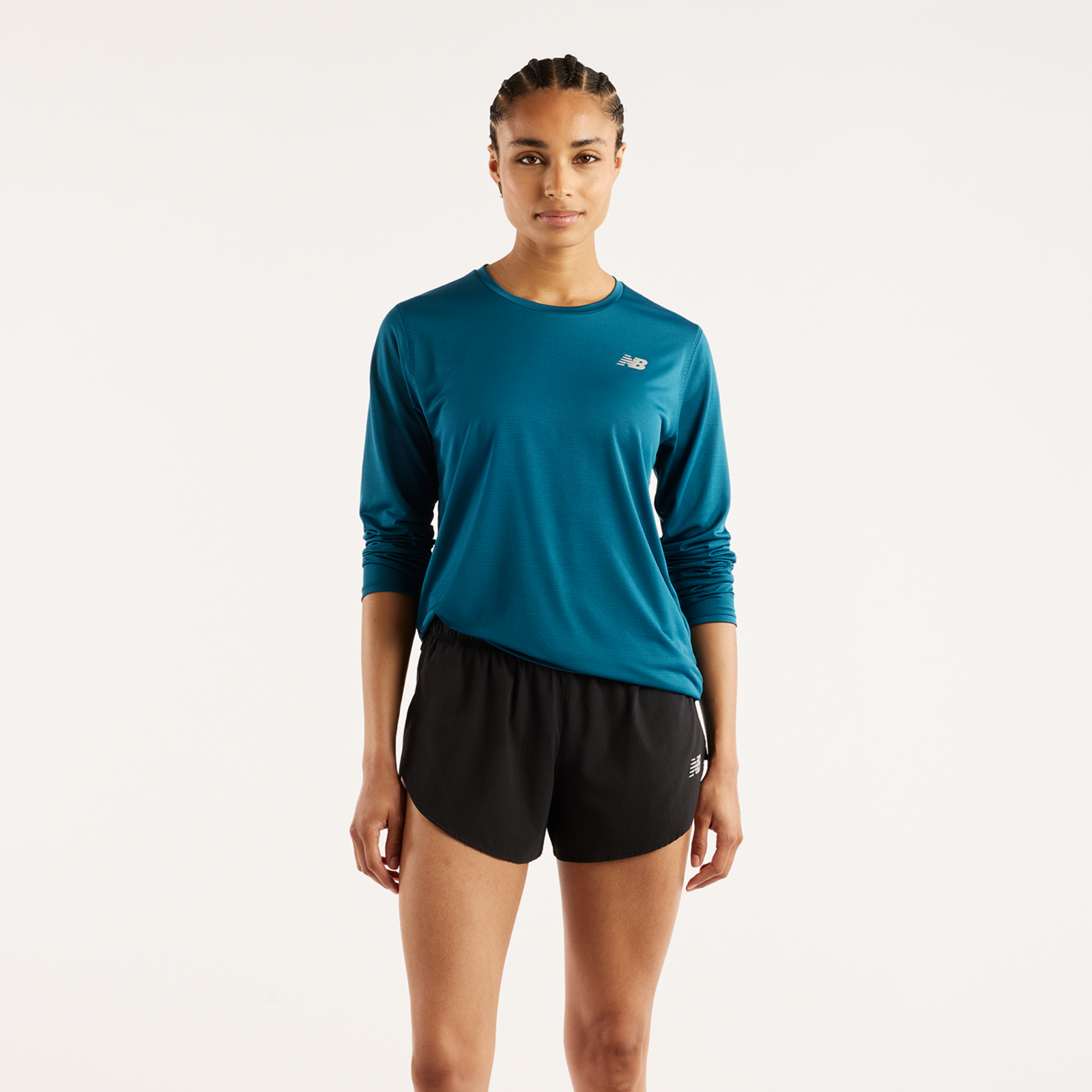 New Balance New Balance W Sport Essentials Long Sleeve Damen, blau, Grösse: M Regular Fit Damen, blau, Grösse: M