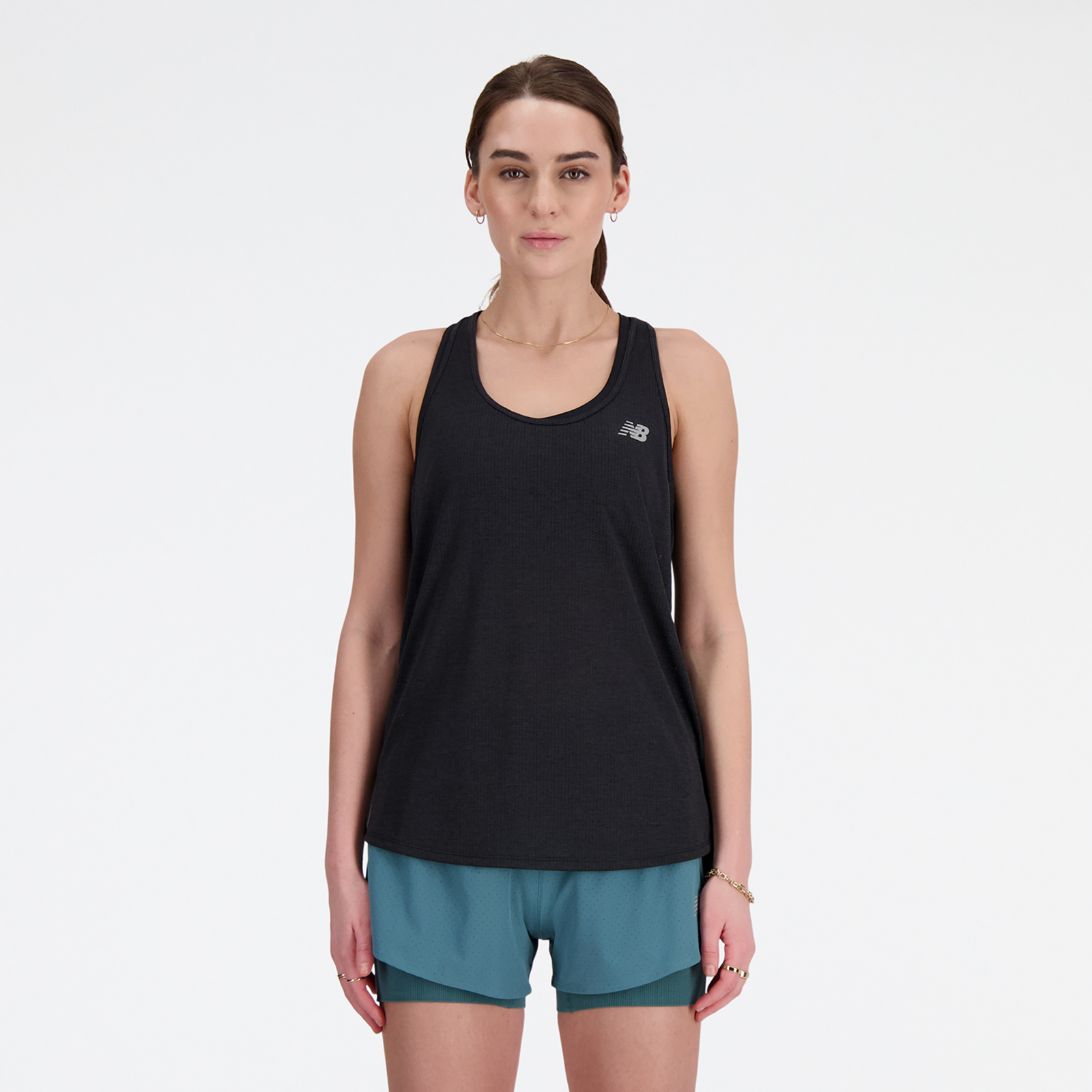 New Balance W NB Athletics Tank Athletic Fit Damen, black heather, Grösse: XL
