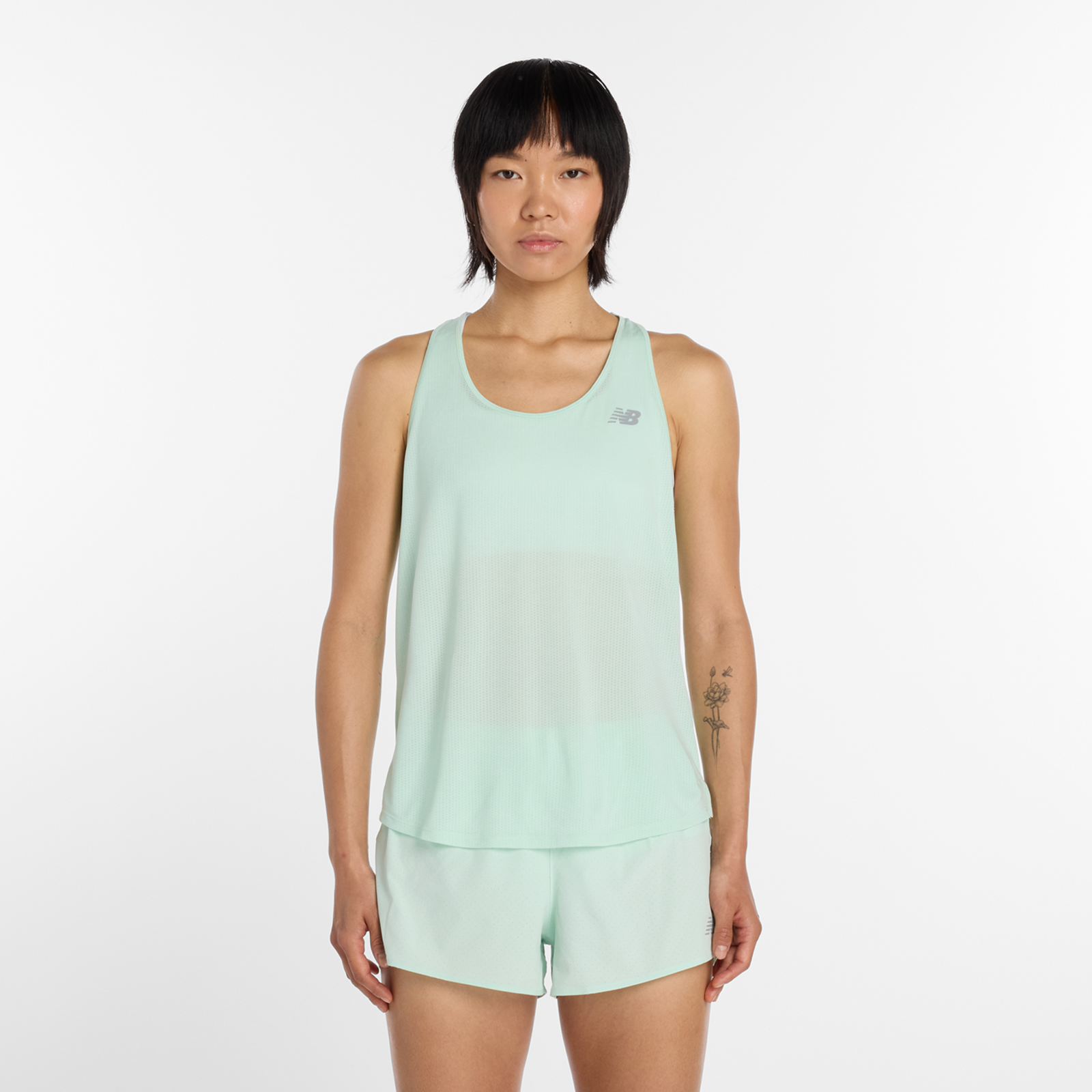 New Balance W NB Athletics Tank Athletic Fit Damen, cosmic jade heather, Grösse: XL