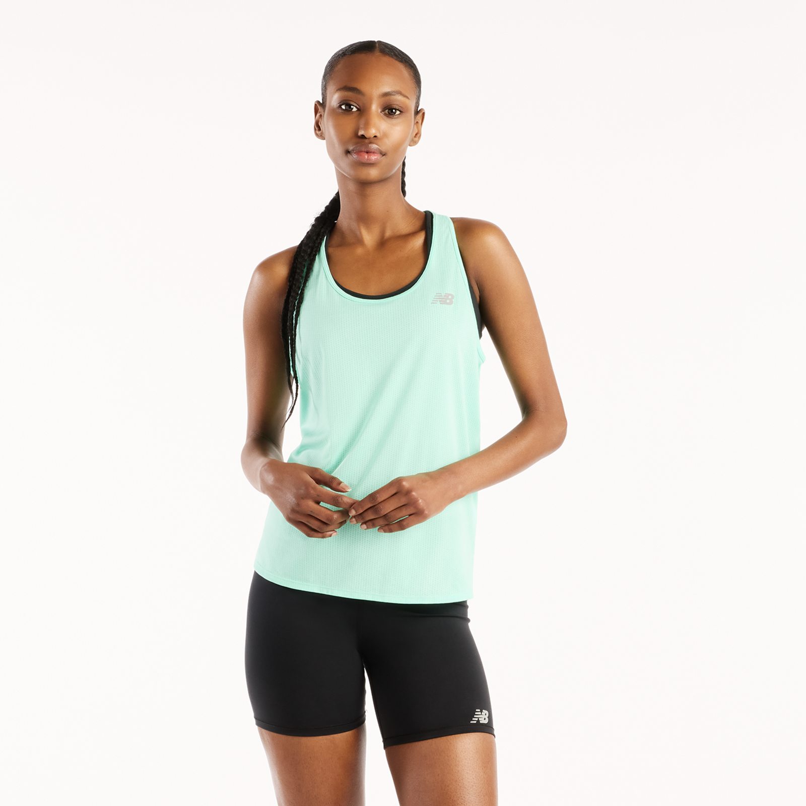 New Balance W NB Athletics Tank Athletic Fit Damen, grün, Grösse: XS