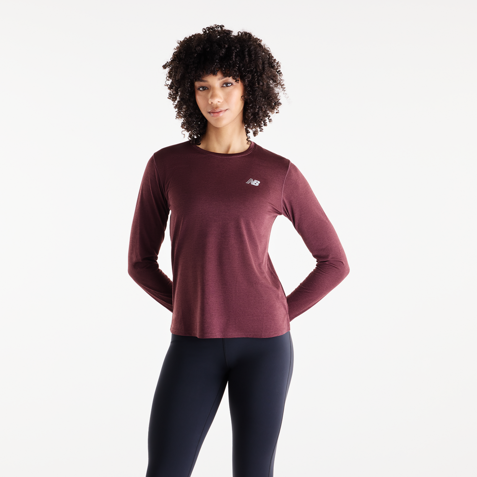 New Balance New Balance W NB Athletics Long Sleeve Damen, rot, Grösse: M Regular Fit Damen, rot, Grösse: M