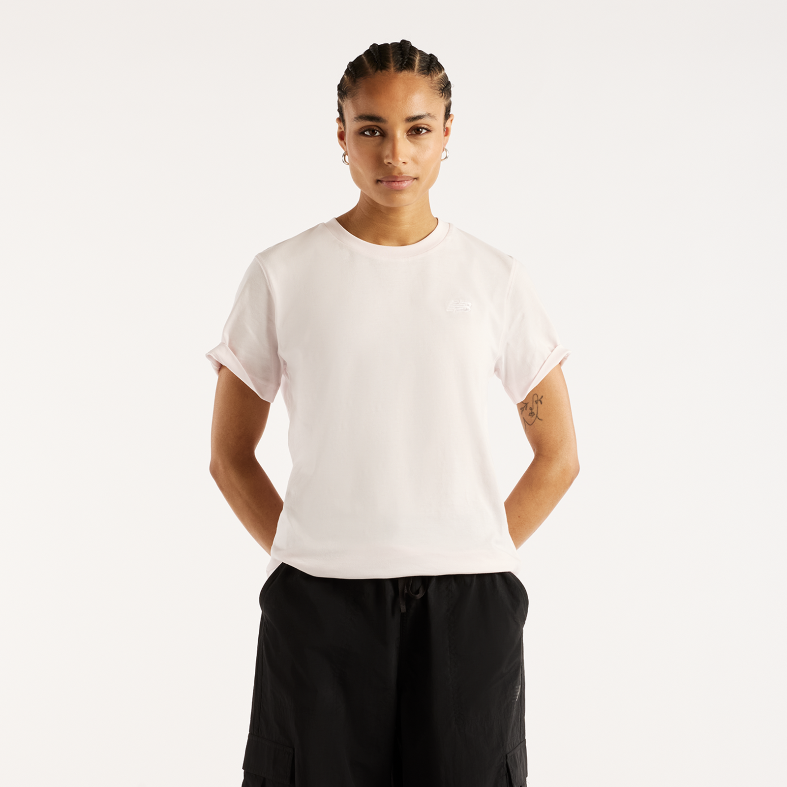 New Balance W New Balance Jersey Small Logo T-Shirt Regular Fit Damen, pink, Grösse: XS