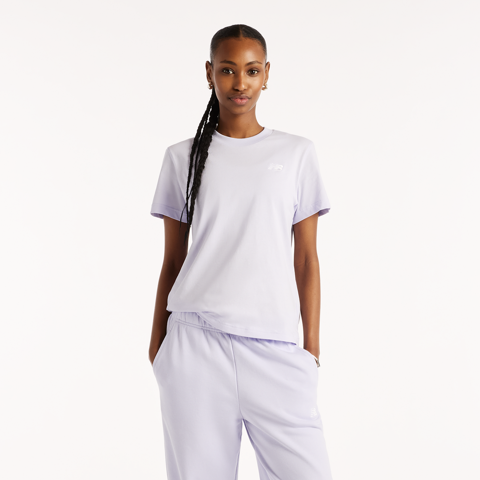 New Balance New Balance W New Balance Jersey Small Logo T-Shirt Damen, violett, Grösse: XS Regular Fit Damen, violett, Grösse: XS