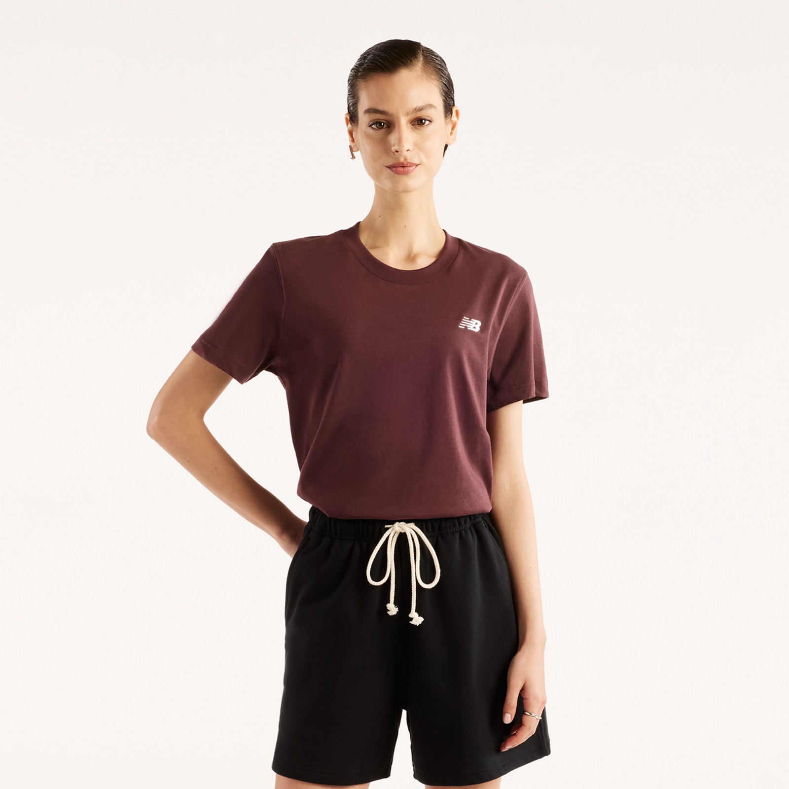 New Balance New Balance W New Balance Jersey Small Logo T-Shirt Damen, rot, Grösse: XL Regular Fit Damen, rot, Grösse: XL