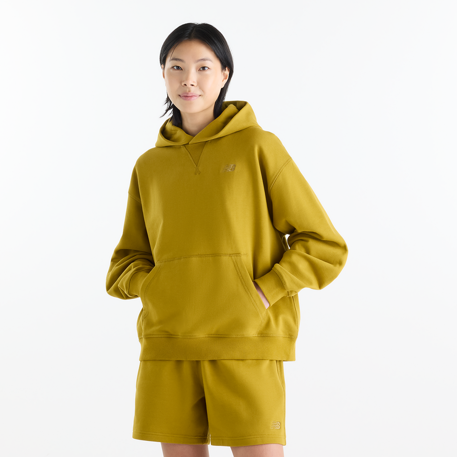 New Balance New Balance W NB Athletics French Terry Hoodie Damen, braun, Grösse: XL Oversized Fit Damen, braun, Grösse: XL
