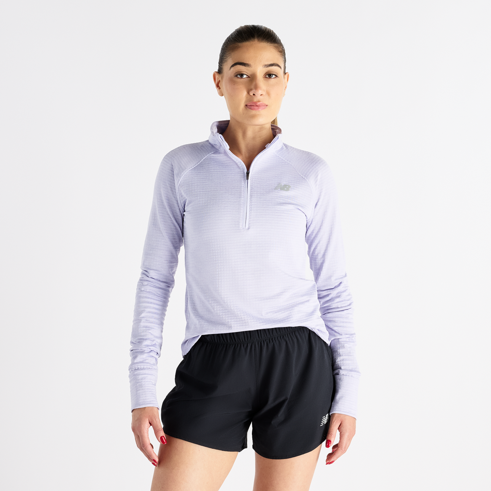 New Balance New Balance W Athletics Heat Grid Half Zip Damen, violett, Grösse: XS Slim Fit Damen, violett, Grösse: XS