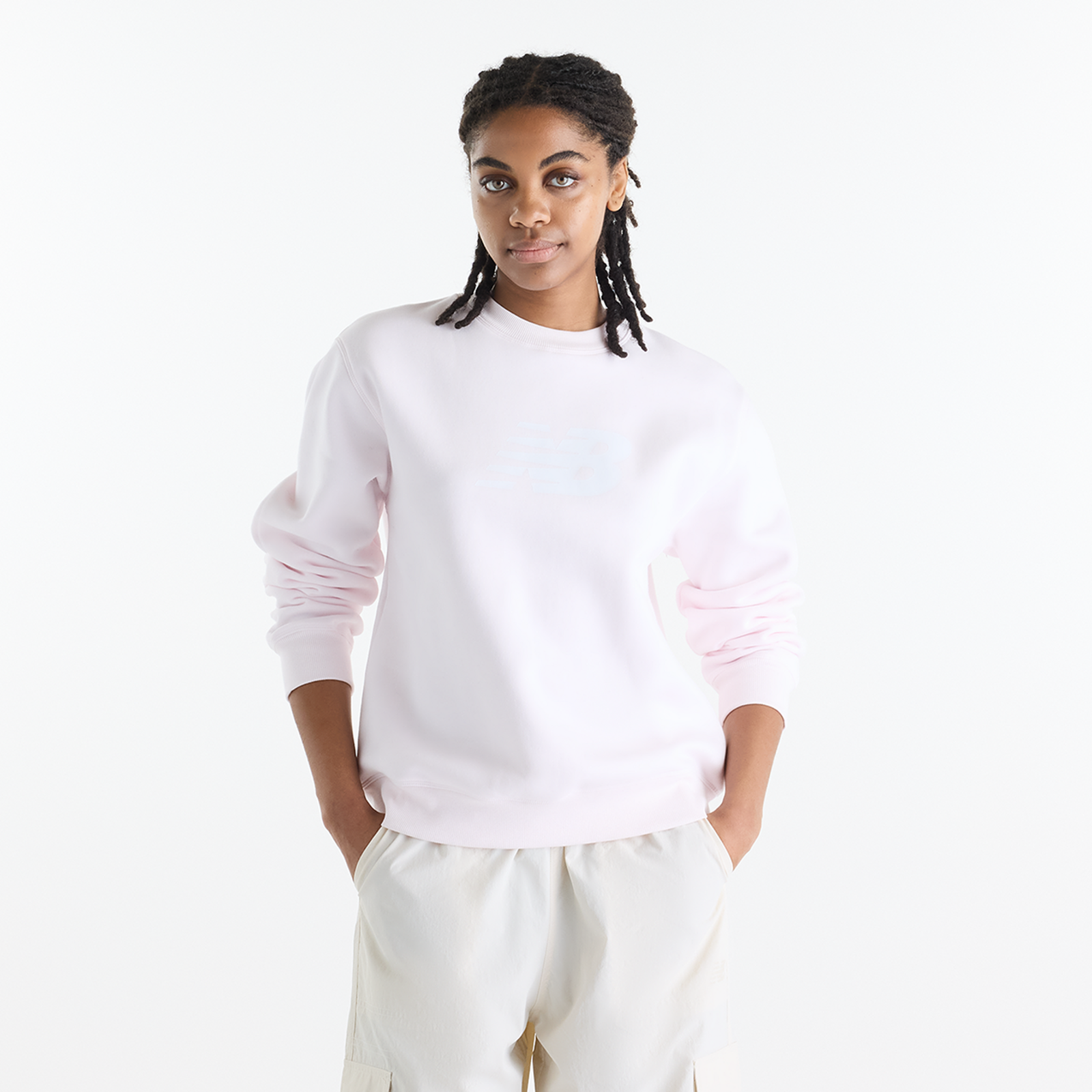 New Balance New Balance W Sport Fleece Logo Crew Damen, pink, Grösse: XL  Damen, pink, Grösse: XL