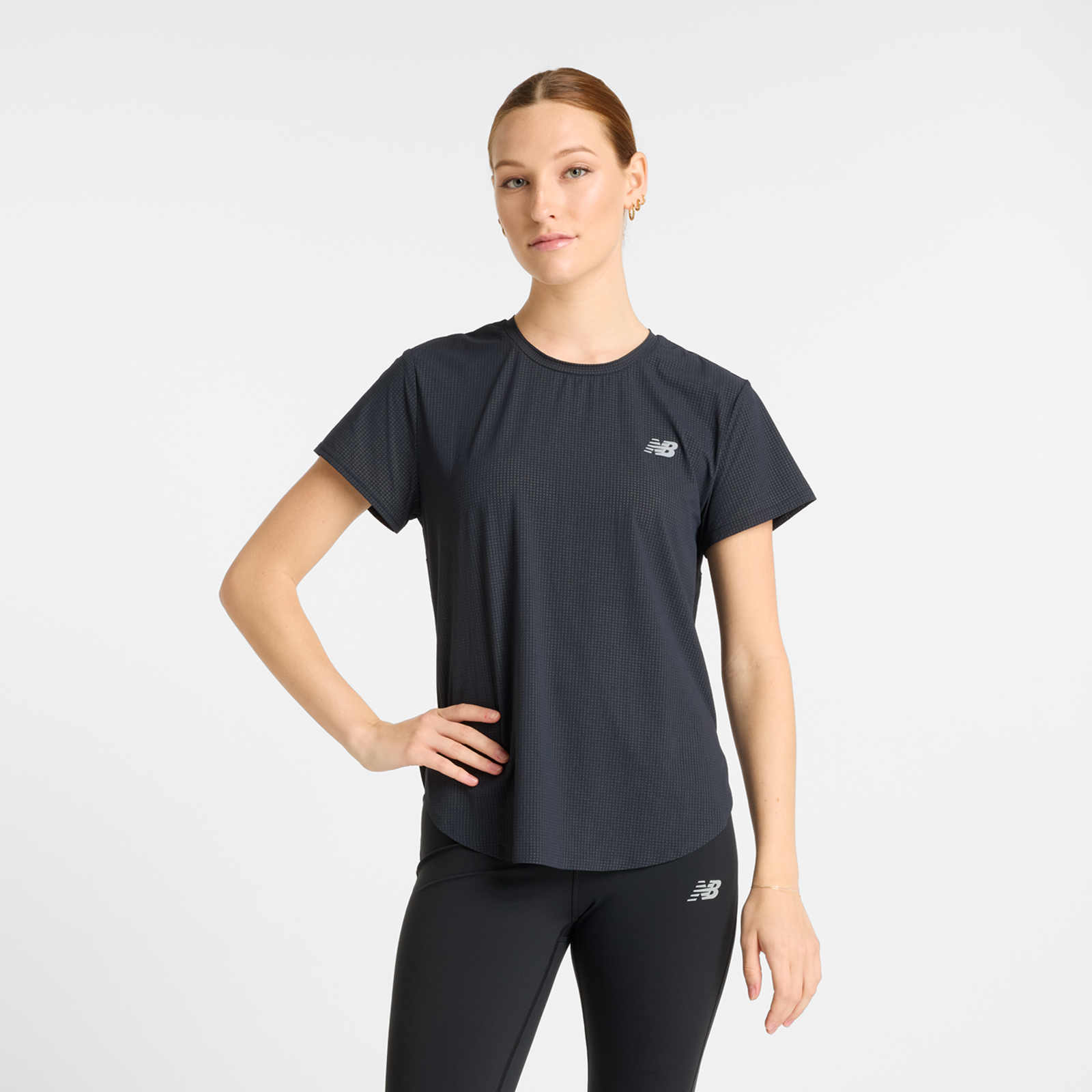 New Balance New Balance W Race Day Ultra Light T-Shirt Damen, schwarz, Grösse: L Regular Fit Damen, schwarz, Grösse: L